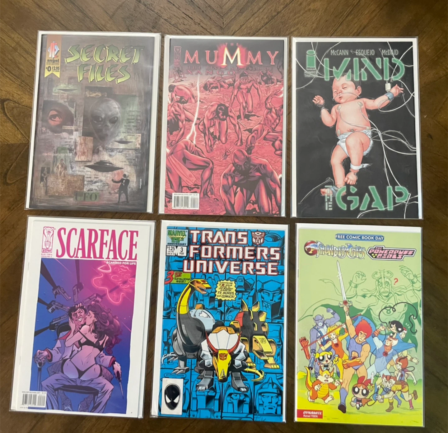 Lot of 6 Comic Books: Secret Files, Transformers, Scarface