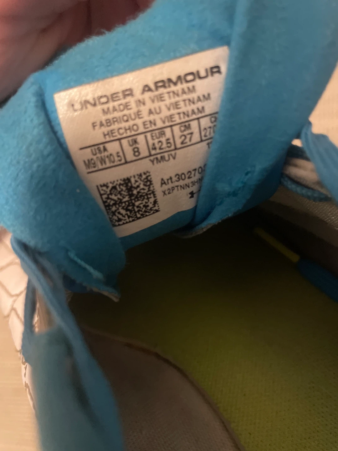 Under Armour White & Blue Soccer Cleats Size 9.5 Men's - photo 4