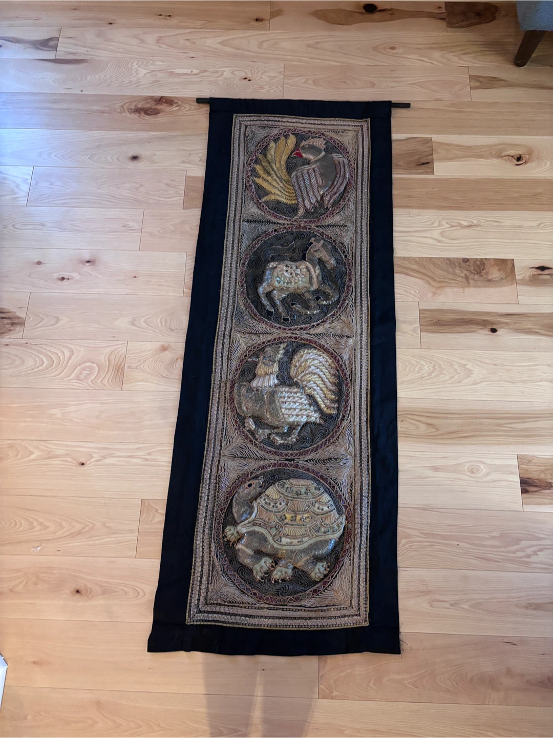 Beaded Burmese Wall Hanging / Tapestry