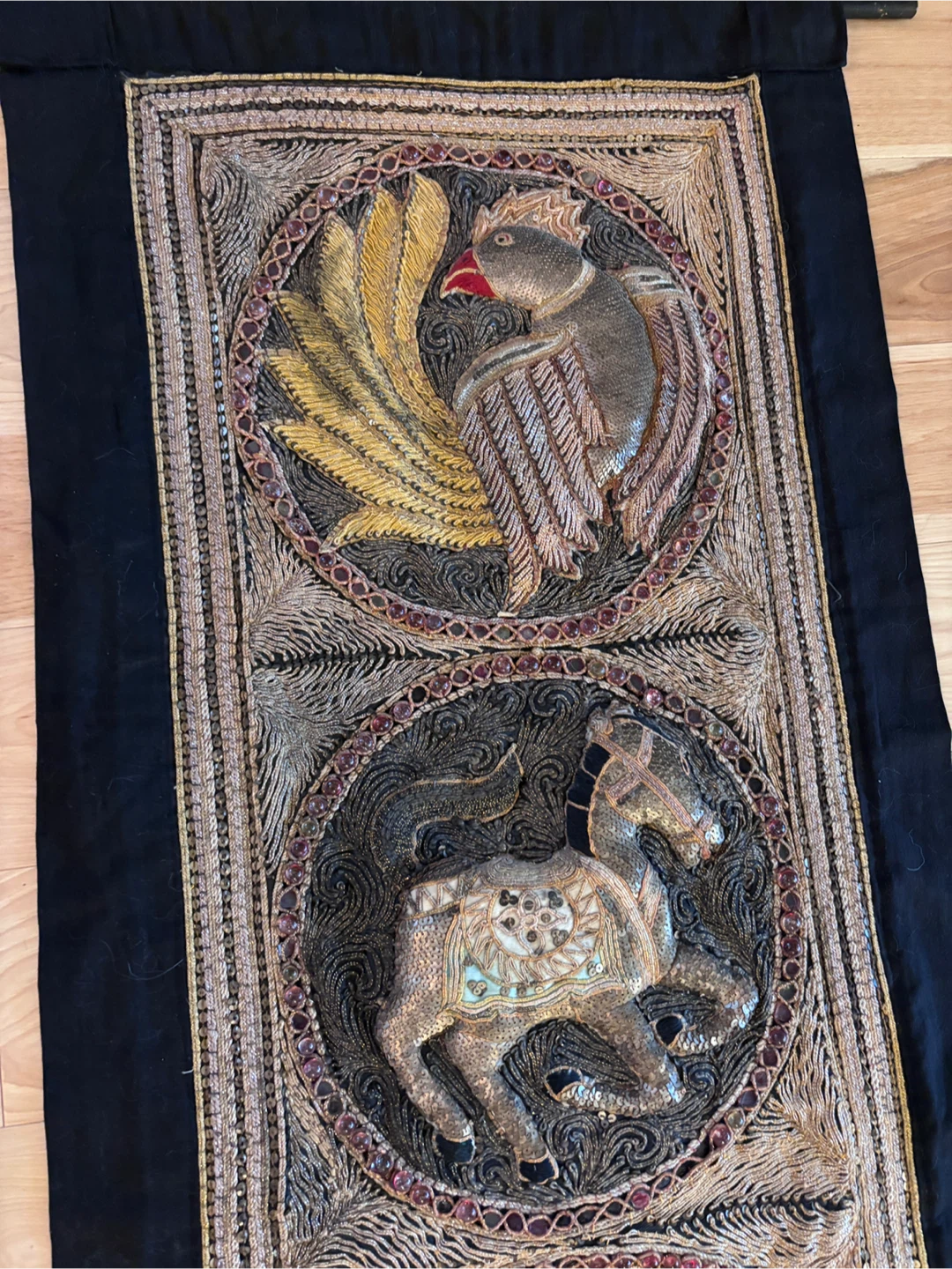 Beaded Burmese Wall Hanging / Tapestry - photo 3