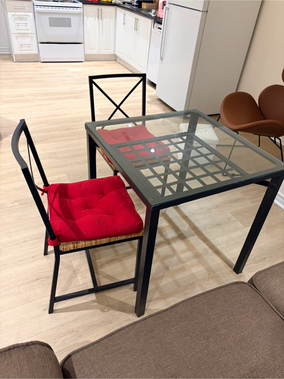 Glass Top Dining Table with 2 Chairs - photo 4