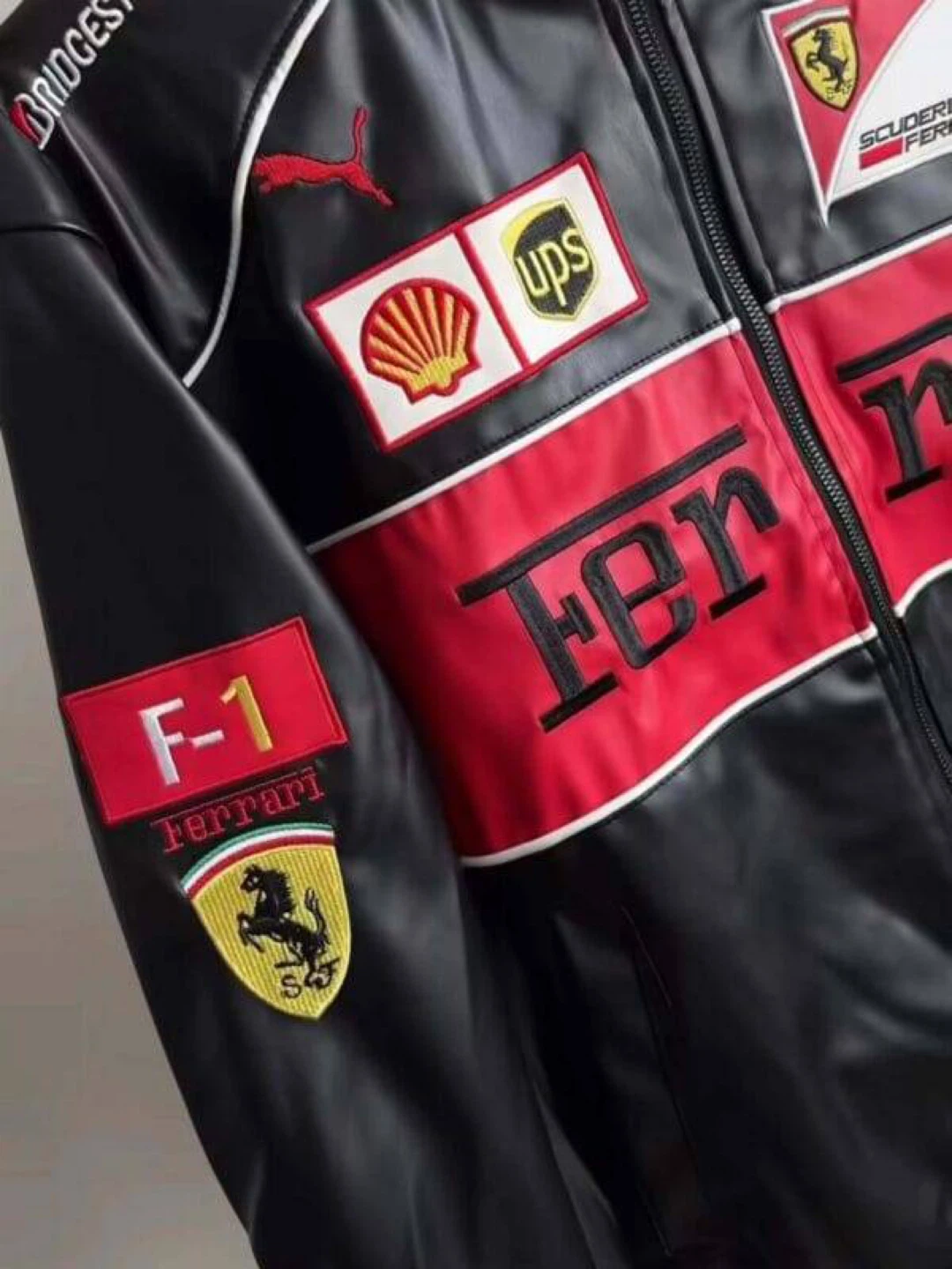 Ferrari leather F1 Racing Jacket - photo 5