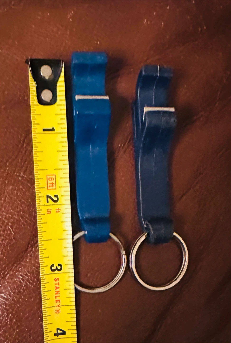 2 Blue Bottle Opener Keychains