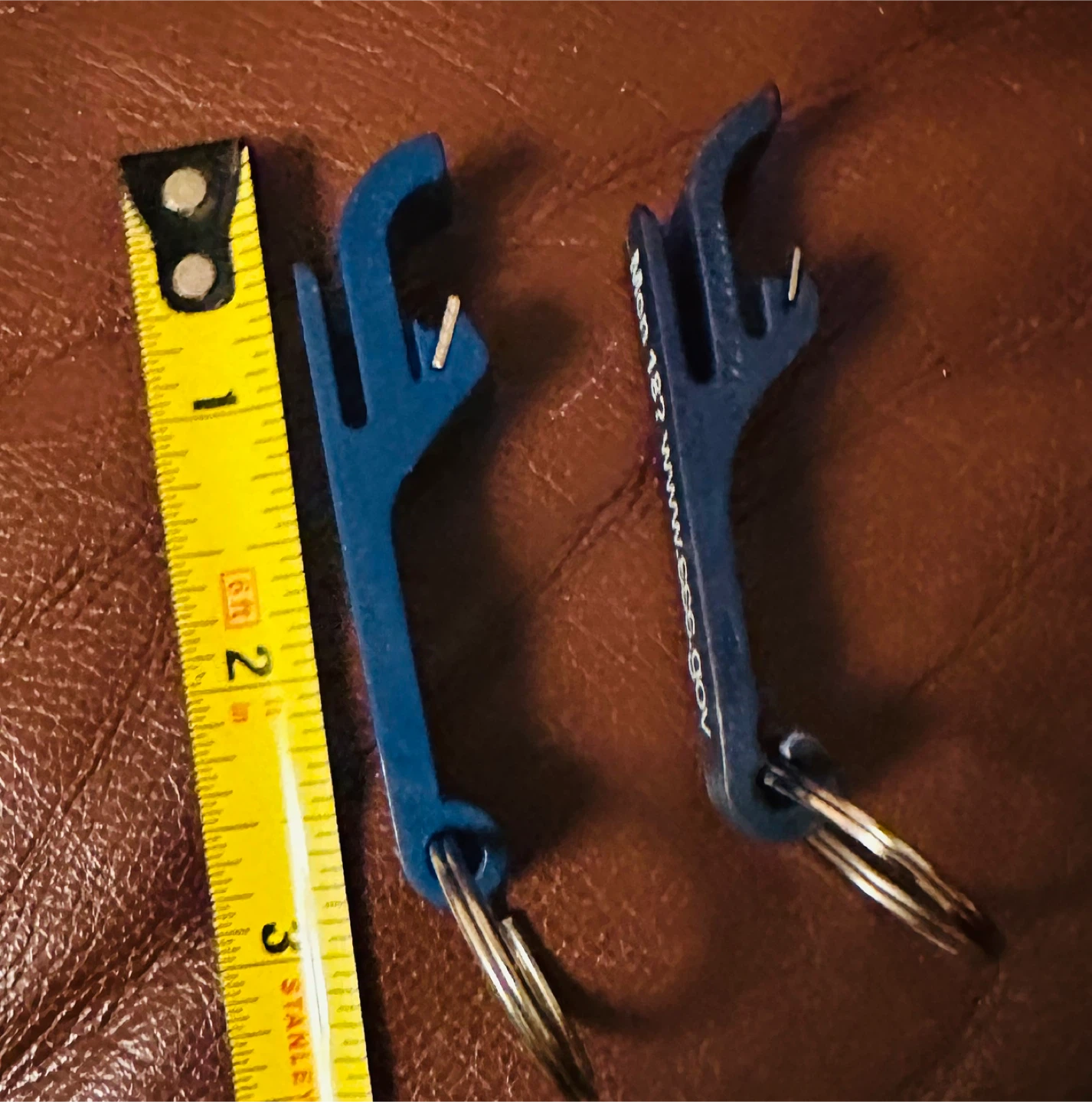 2 Blue Bottle Opener Keychains - photo 2