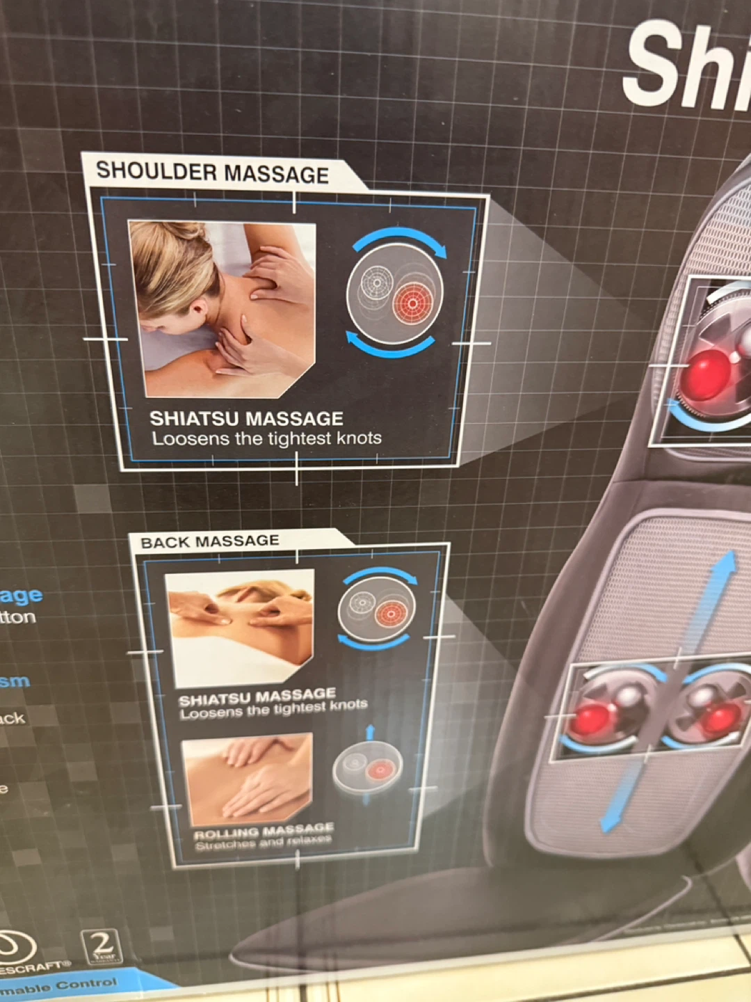 HoMedics Shiatsu 1 Massaging Cushion with Heat - photo 3