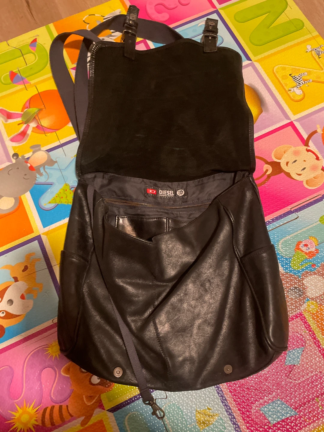 Diesel Black Leather Messenger Bag - photo 2