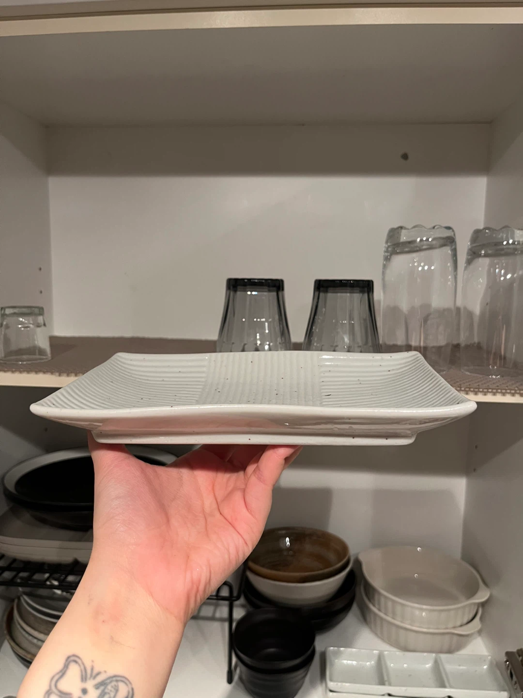Rectangular sushi plate