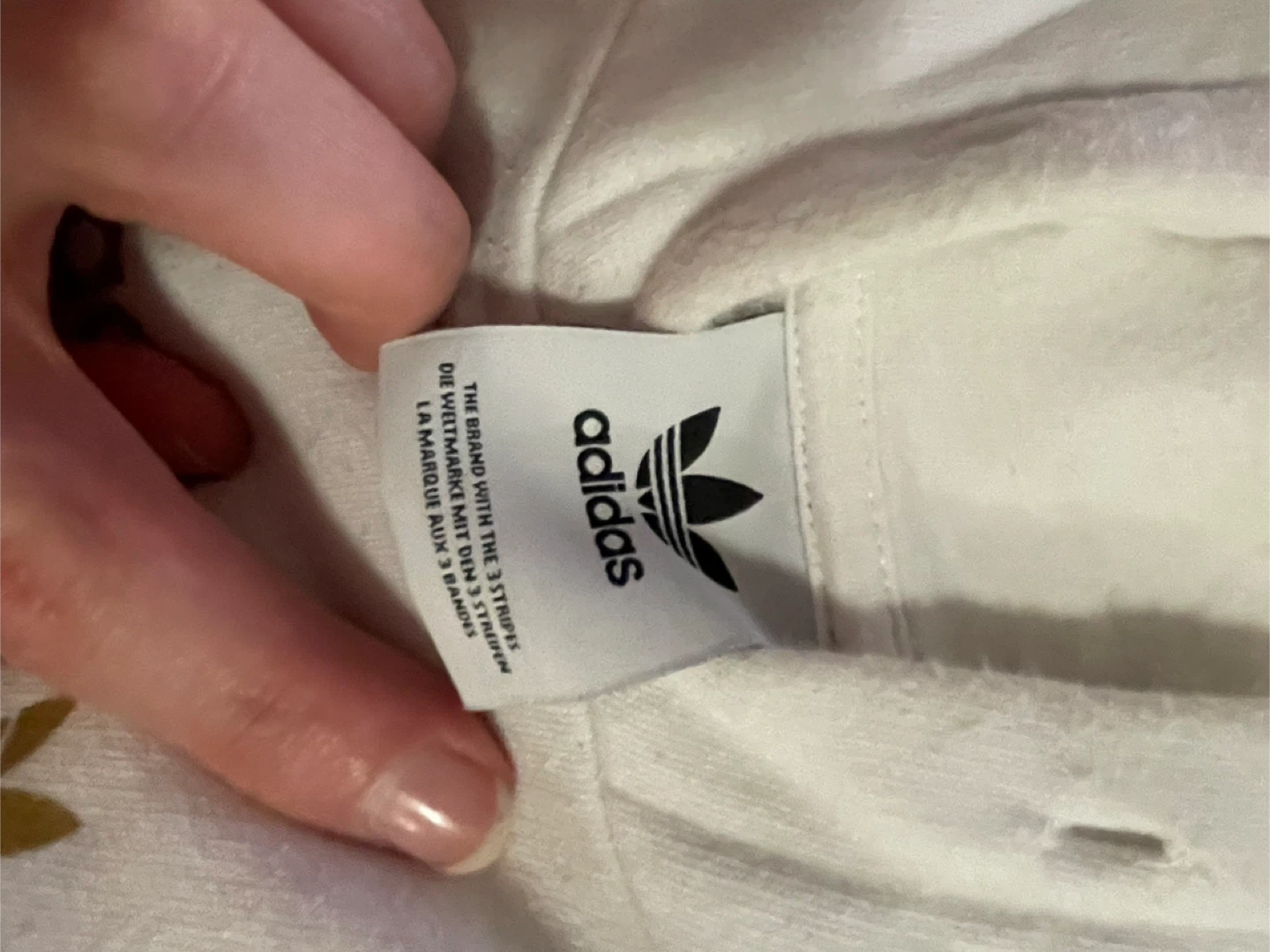 Adidas White Hoodie with Gold Logo