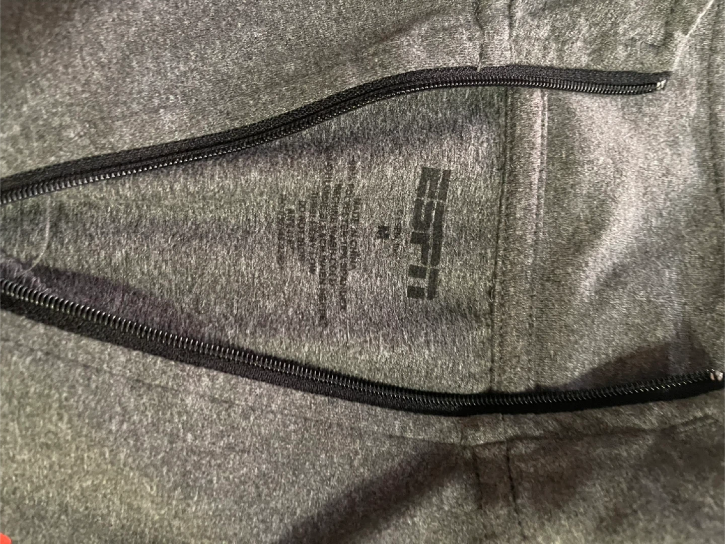 ESPN Quarter Zip Pullover Top - Grey - Size M - photo 2
