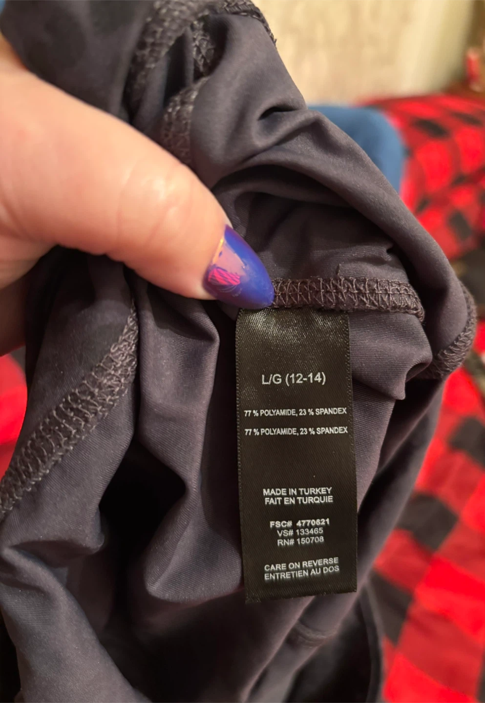 L/G (12-14) 77% Polyamide, 23% Spandex Leggings - photo 3