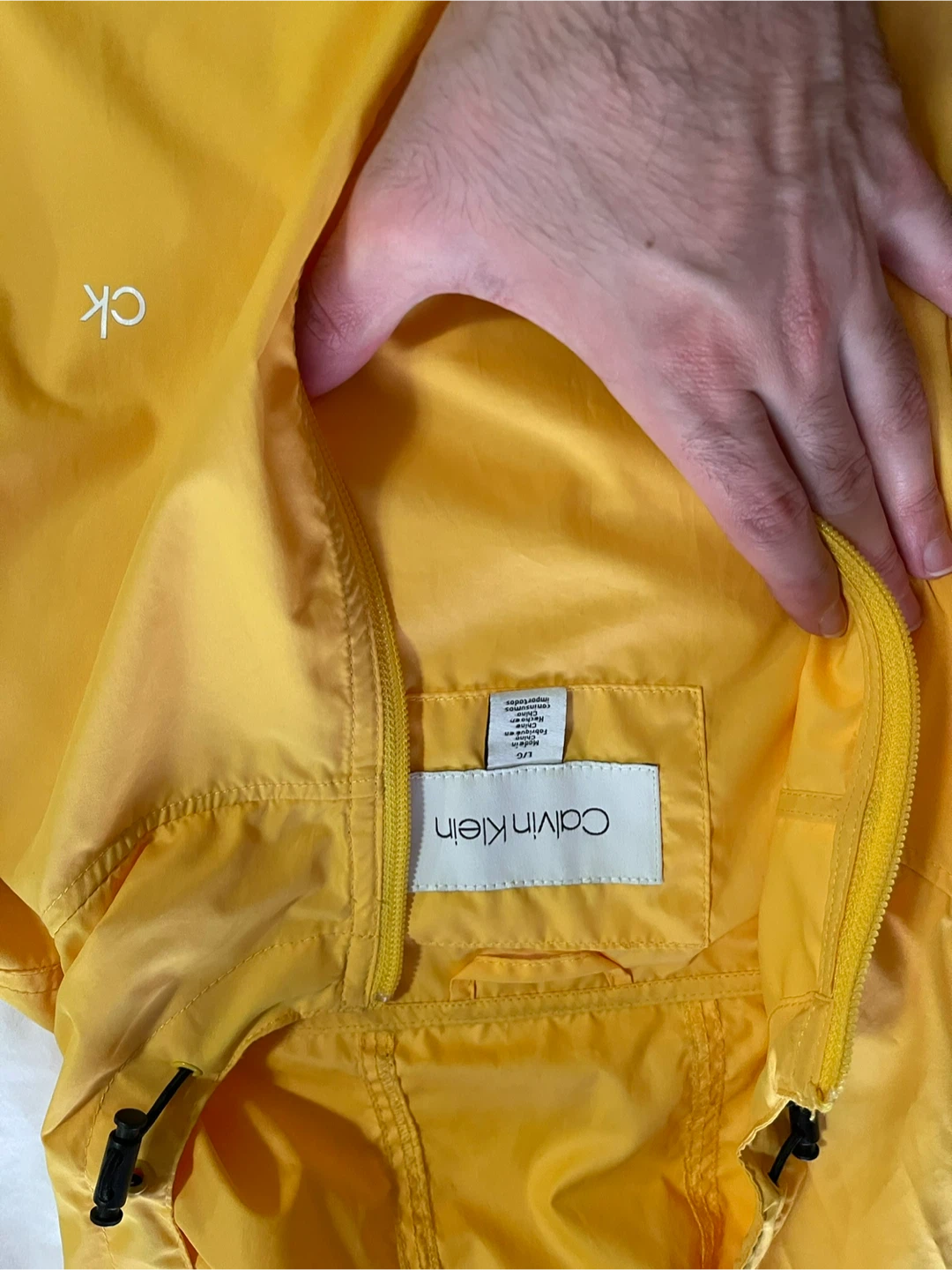 Calvin Klein Yellow Hooded Anorak Jacket - photo 2