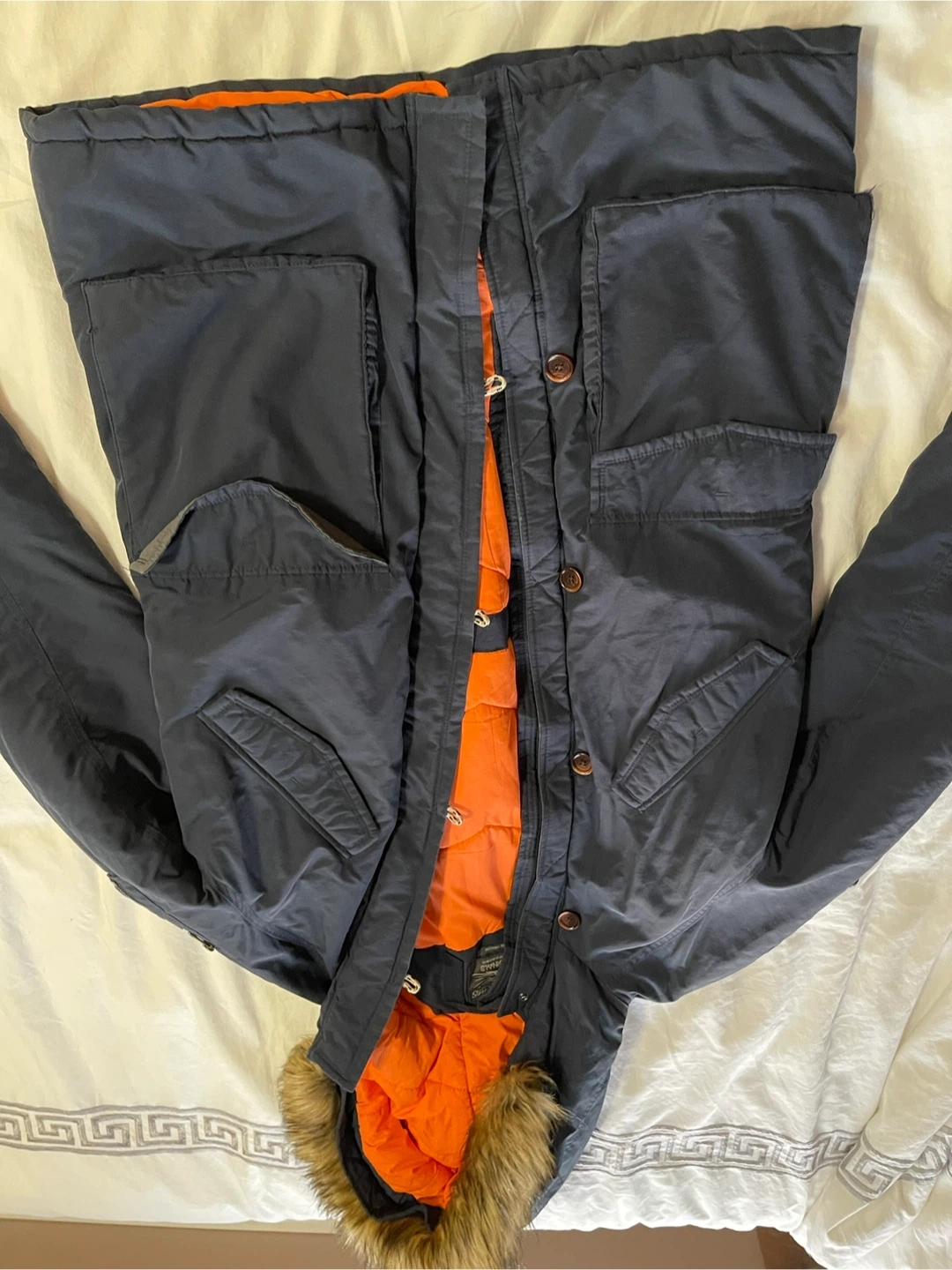 Jack & Jones Parka Jacket - Navy Blue - Size Medium