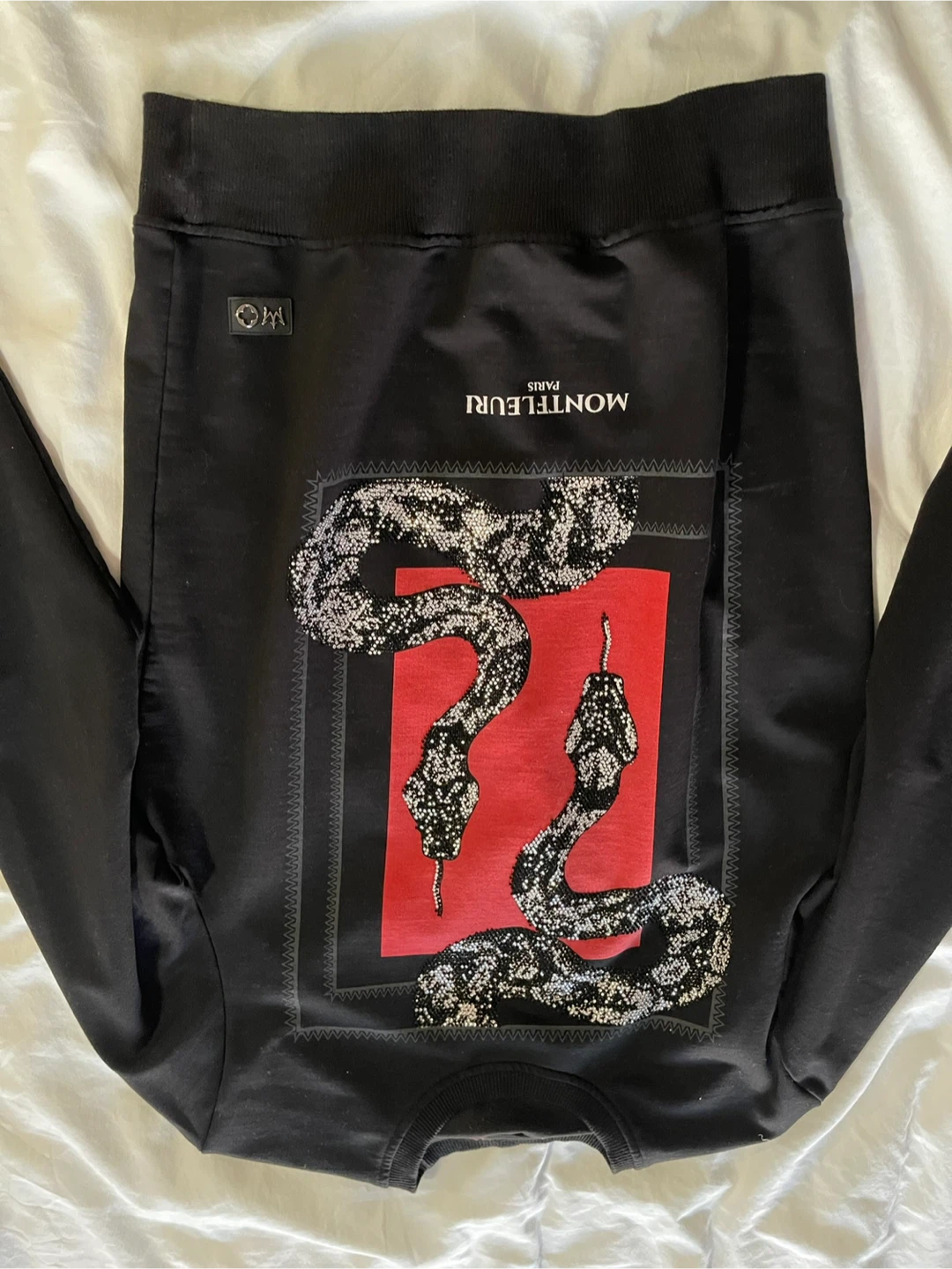 MONTEFLEURI Paris Black Snake Graphic Sweatshirt - photo 3