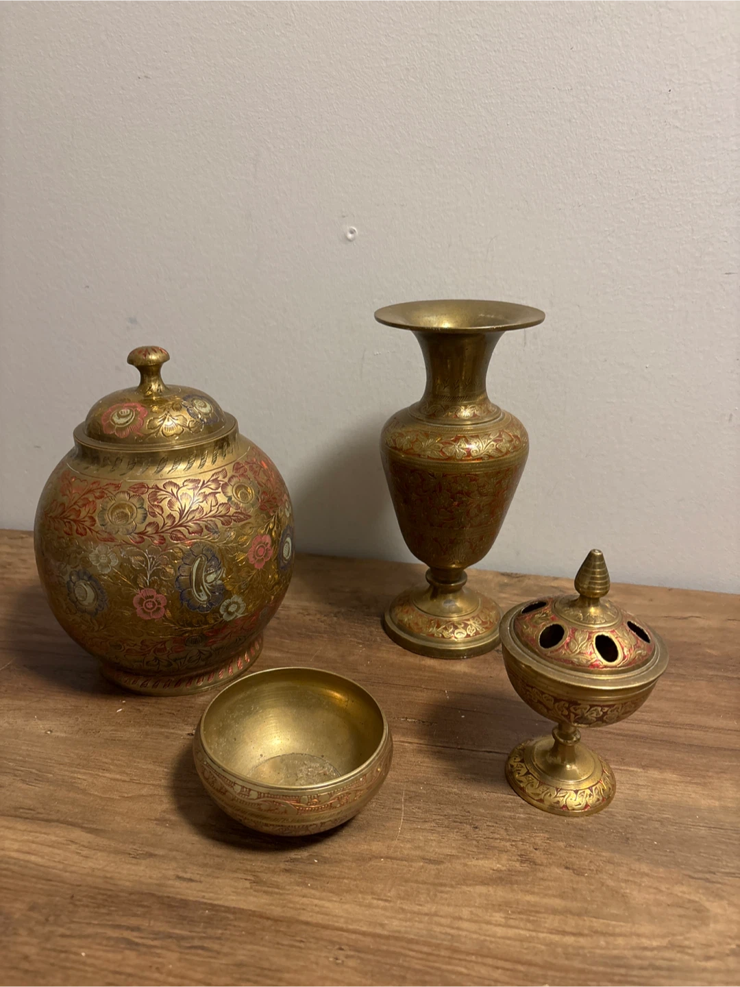 Vintage Brass Decorative Set - photo 2