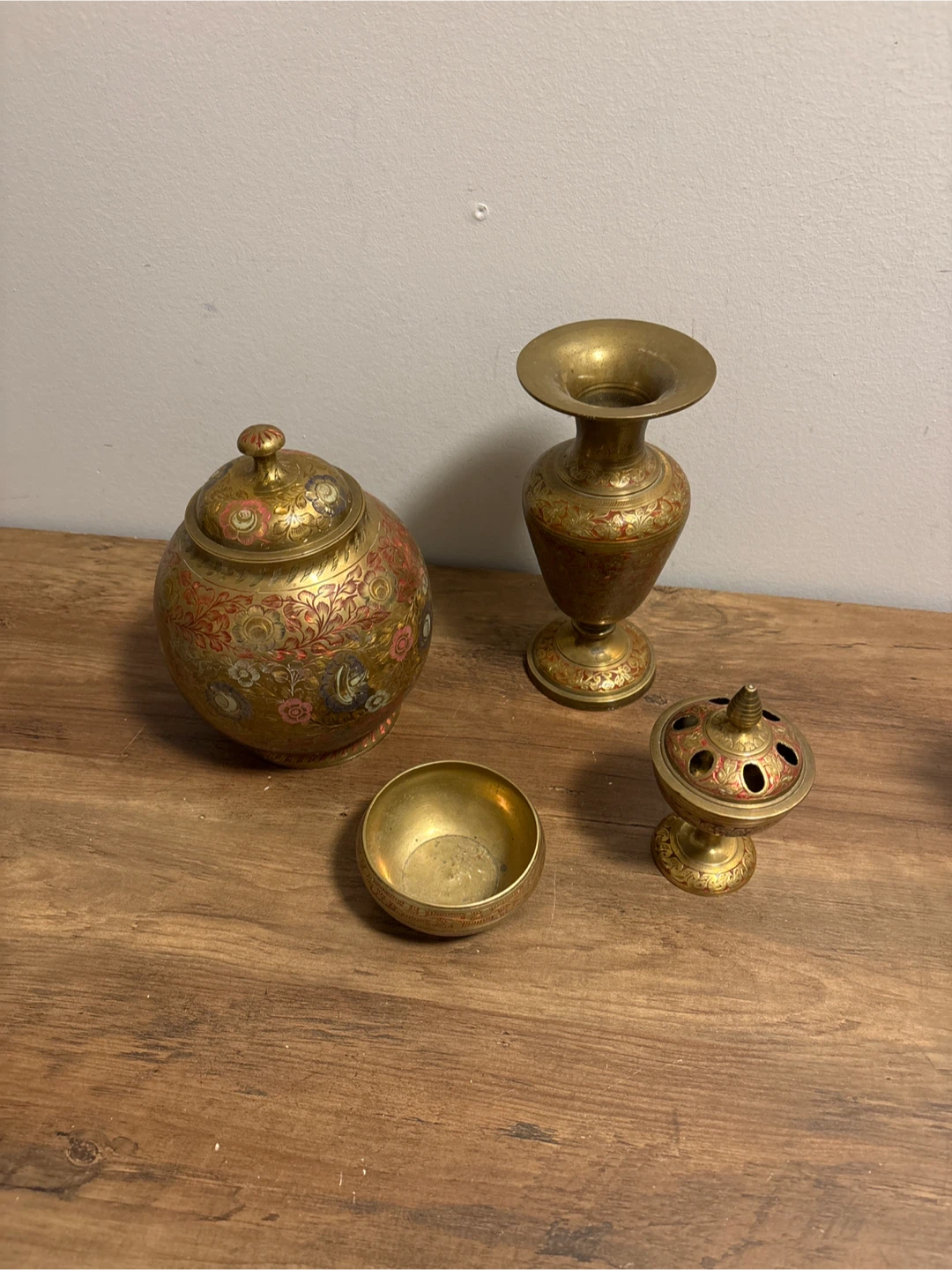Vintage Brass Decorative Set - photo 3