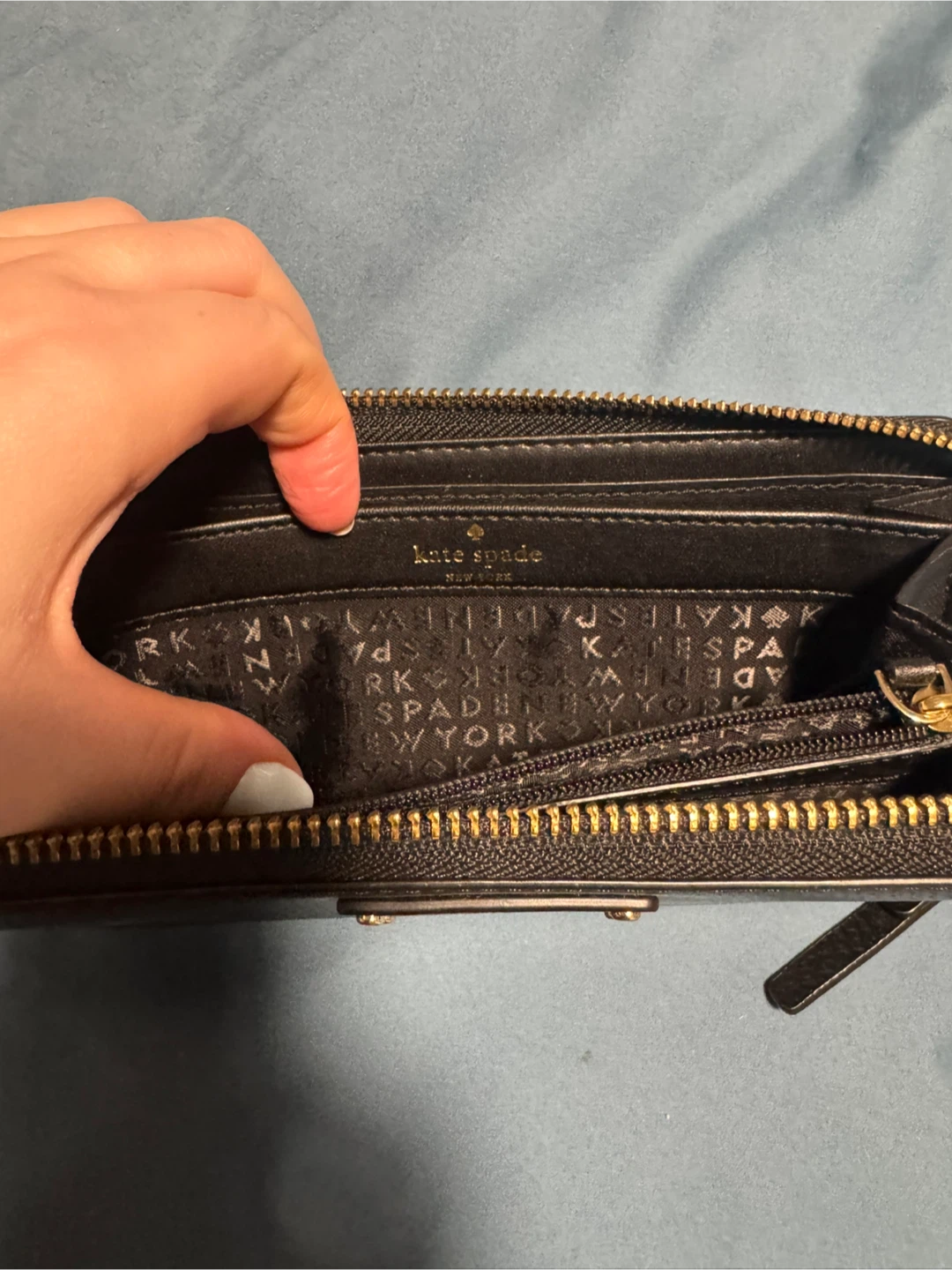 Kate Spade Black Leather Zip Around Wallet - photo 3