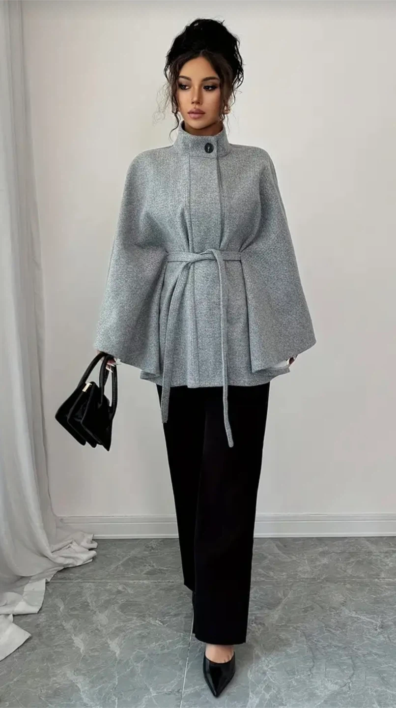 New Grey Cape with Belt - photo 4