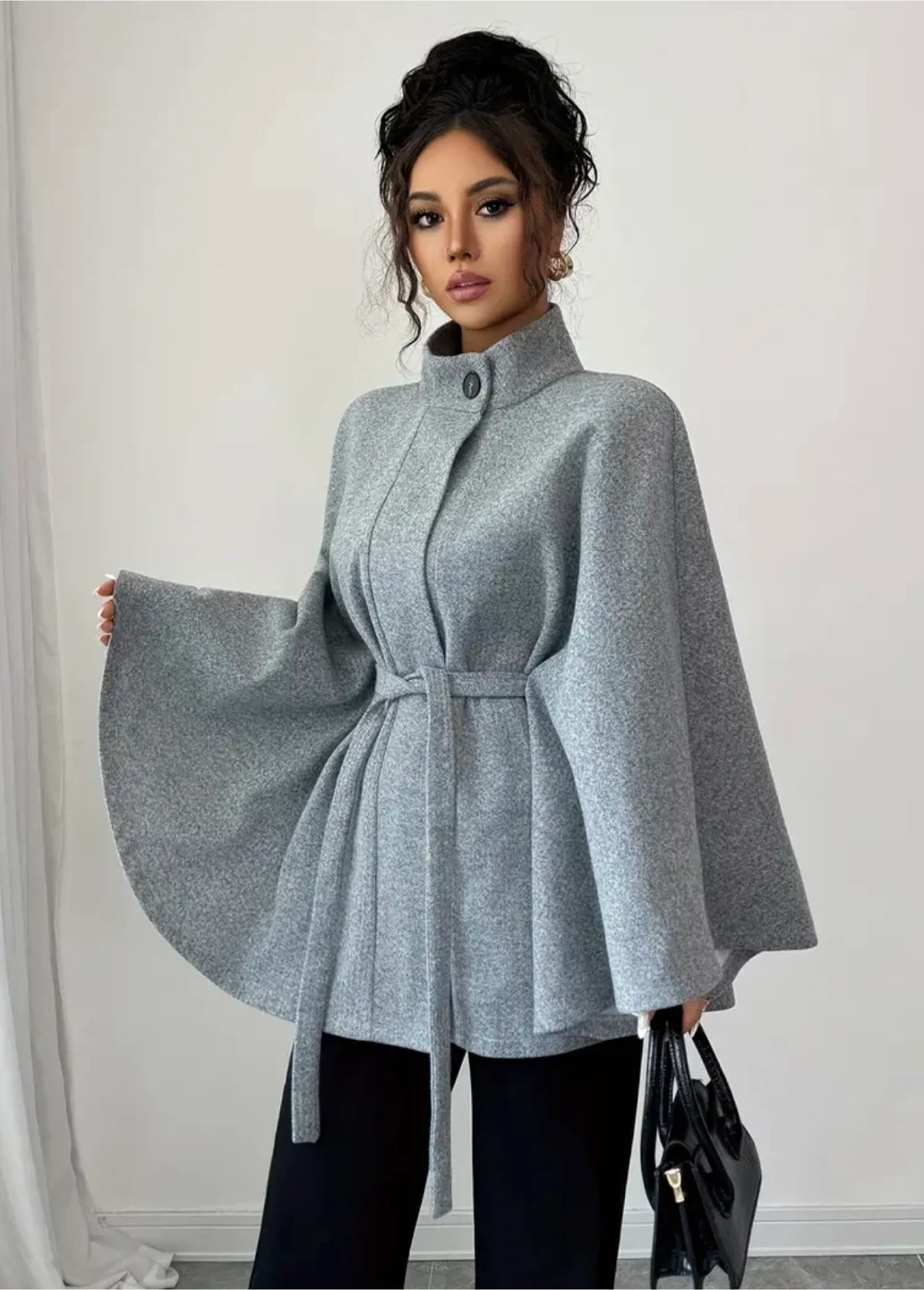 New Grey Cape with Belt - photo 2