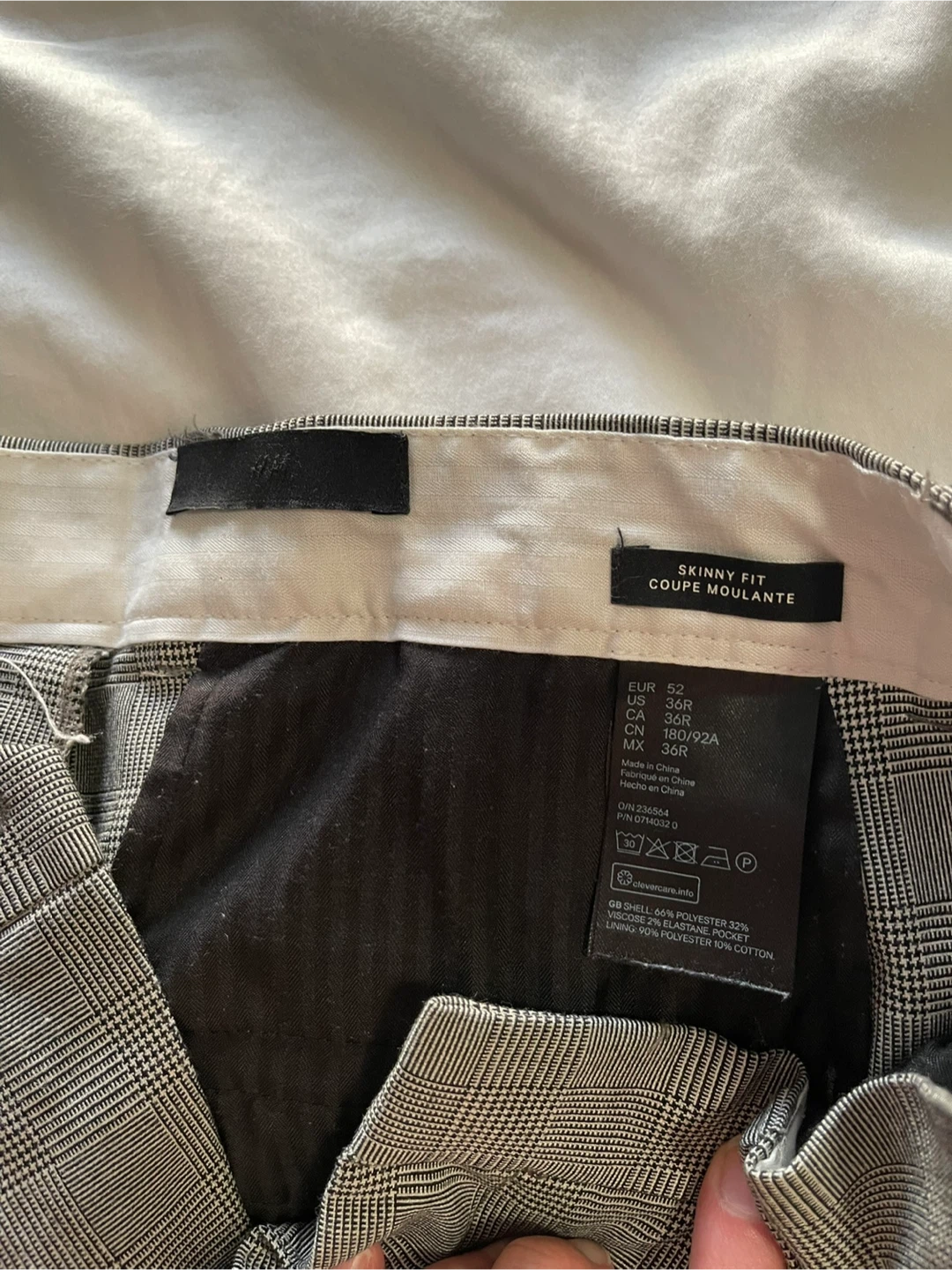 H&M Skinny Fit Plaid Pants - Men's Size 36R - photo 3