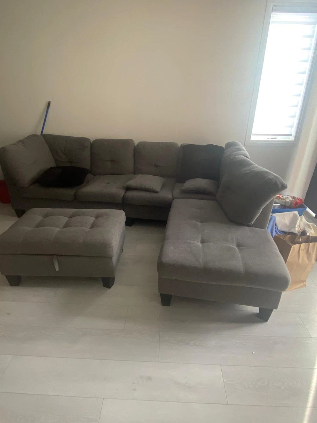 Gray Sectional Sofa - photo 4