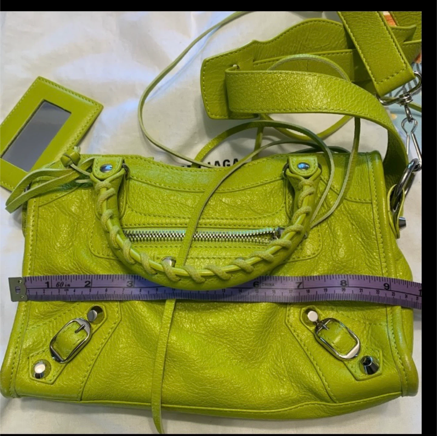 Balenciaga Neon Green Leather Classic City Bag - photo 2