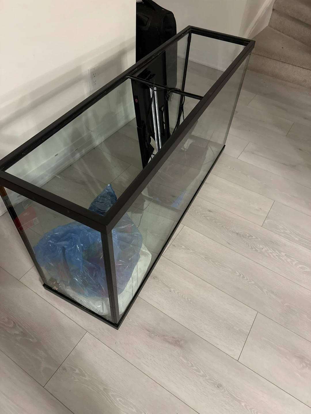 Large Aquarium Tank with Black Trim - 60 gallon