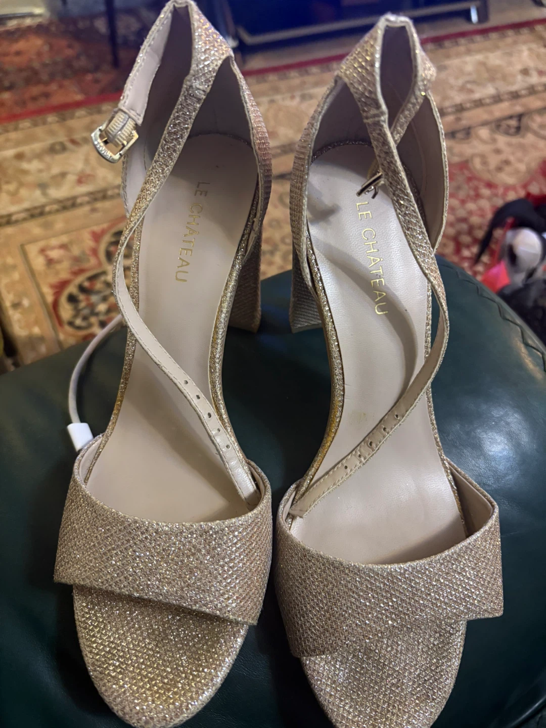 Le Château Glitter Heels - Gold