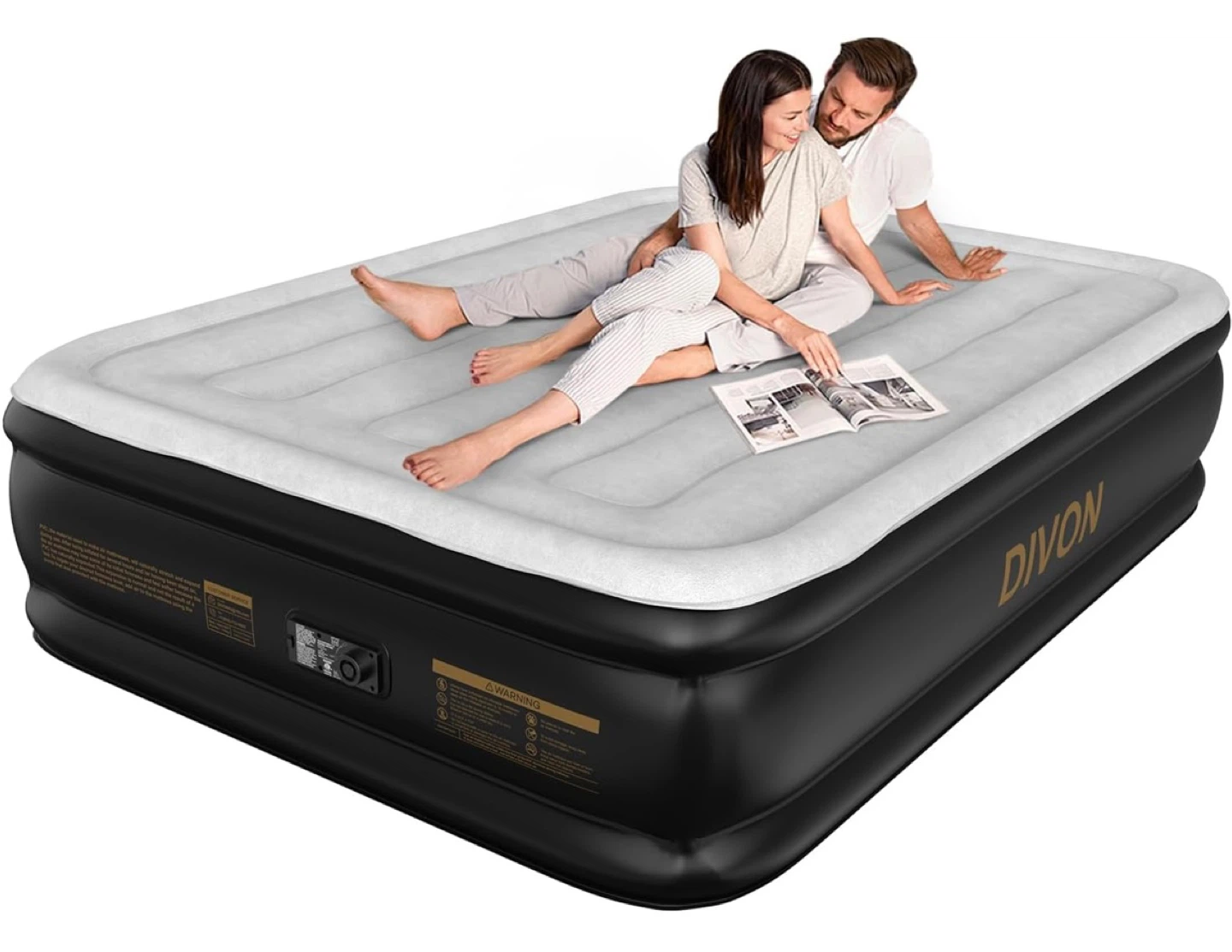 18” full size air mattress with built in pump