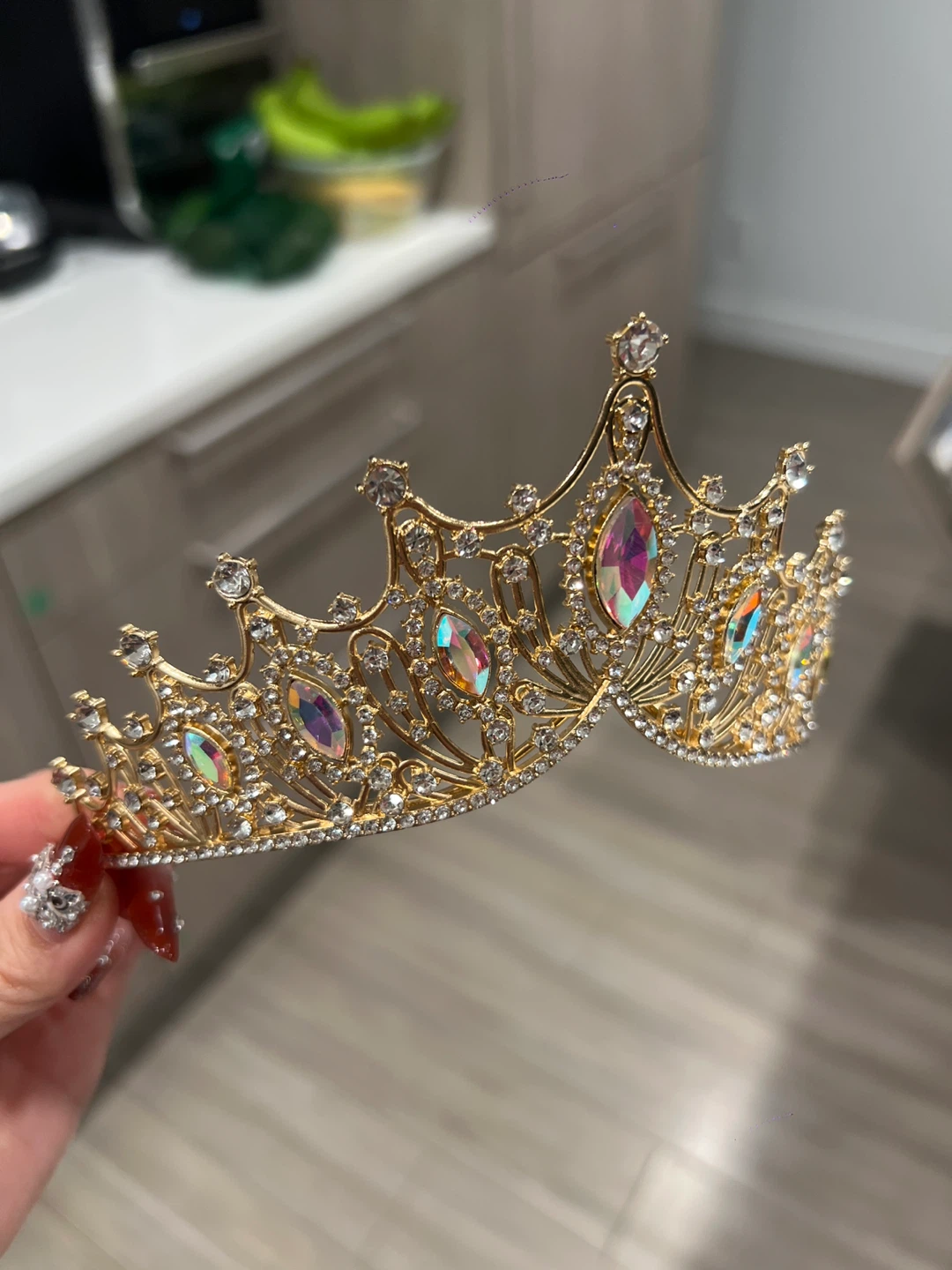 Gold Tiara with Rhinestones - photo 2