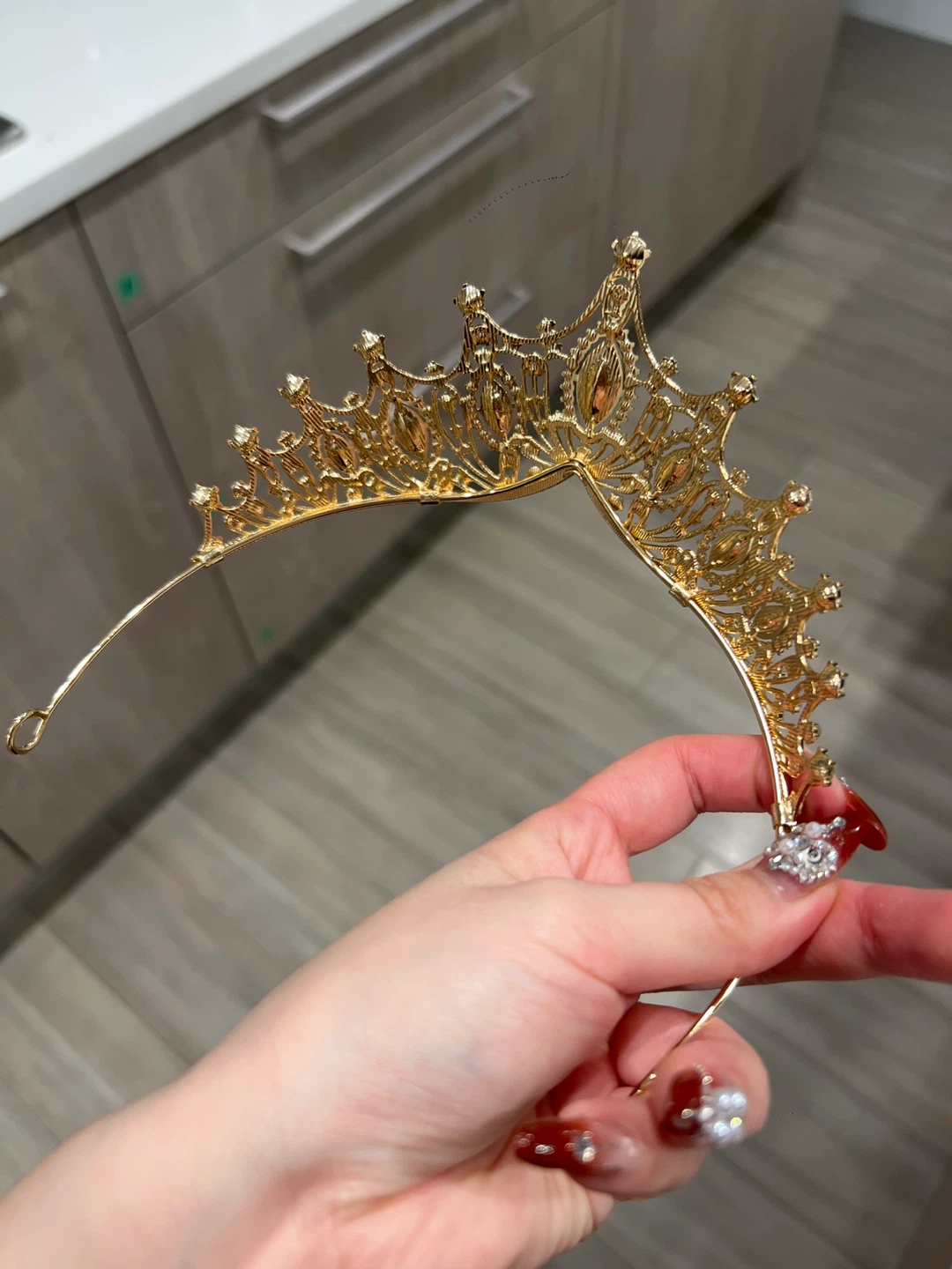 Gold Tiara with Rhinestones - photo 3