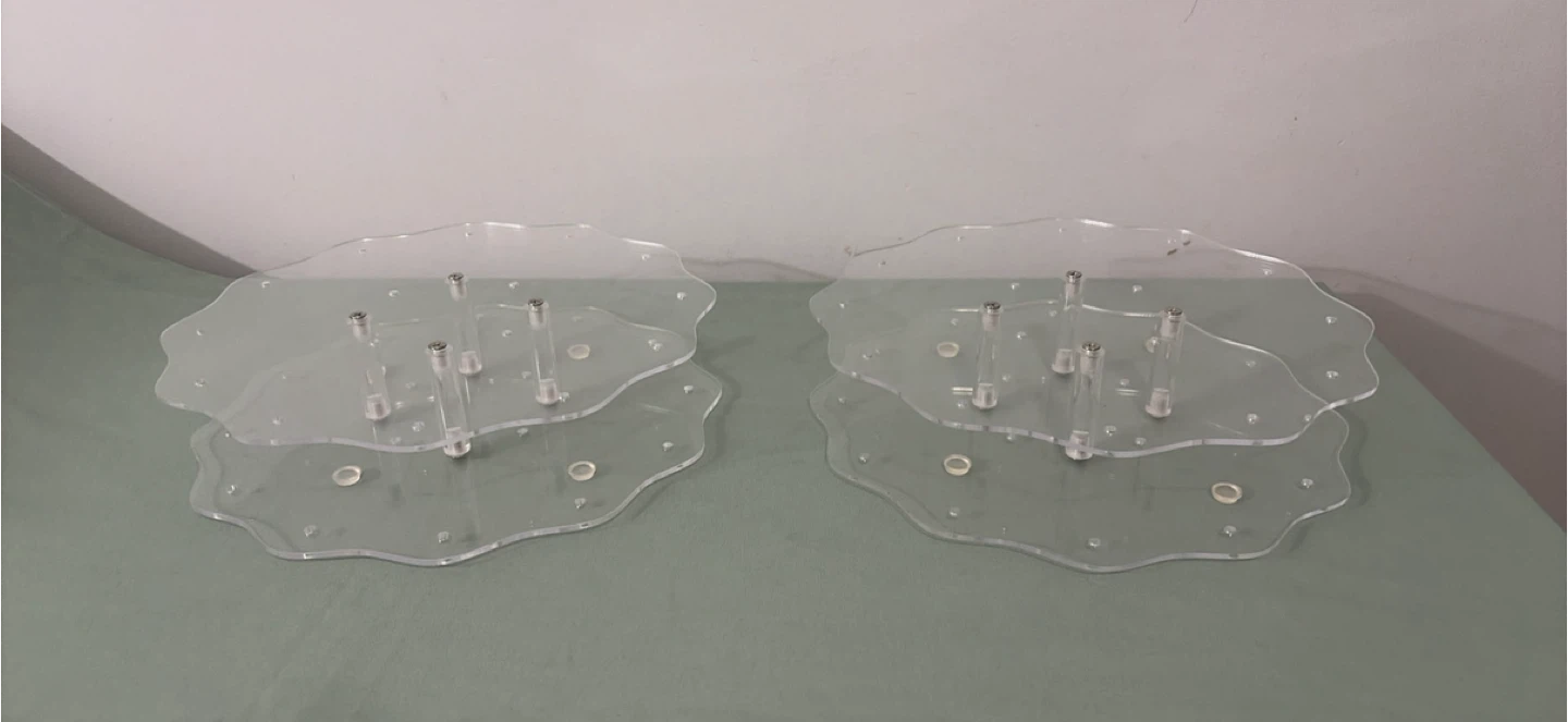 2-Tier Clear Acrylic Cloud Shape Cake Stand Display - photo 2