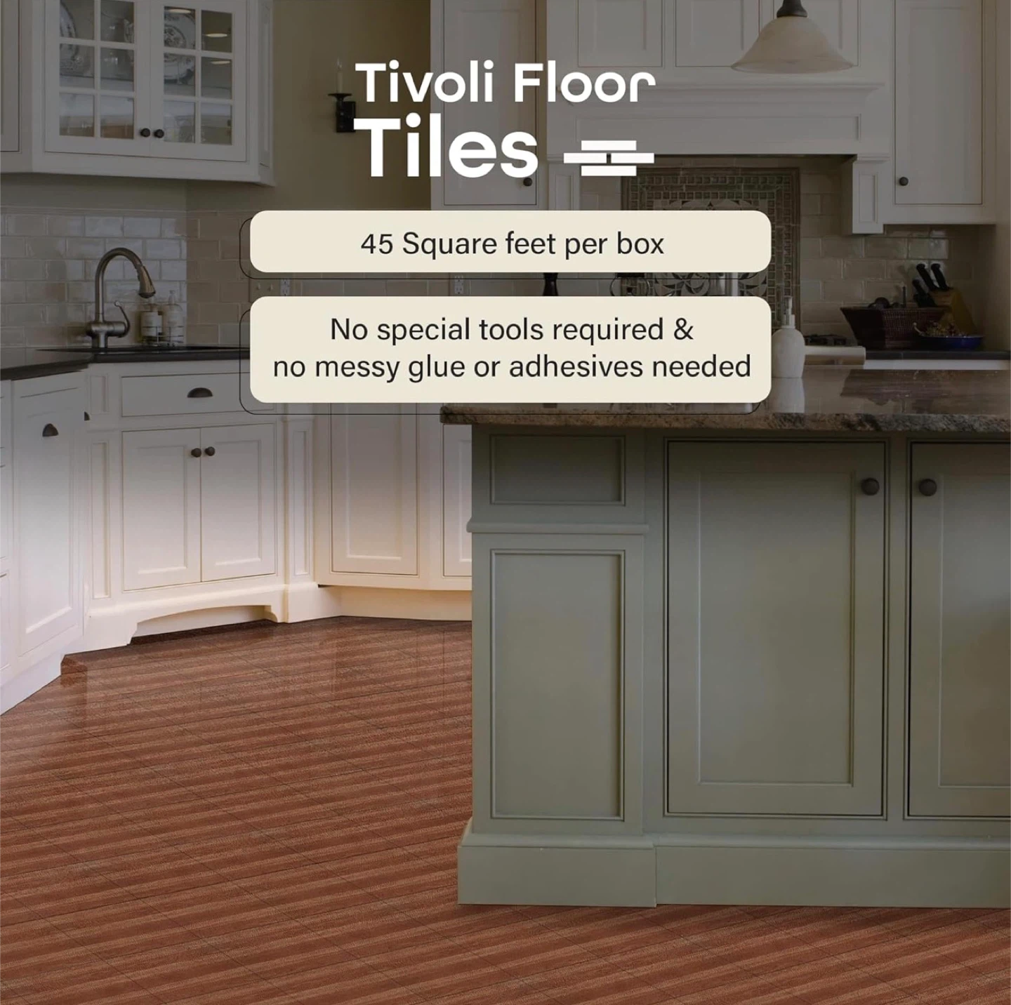 Tivoli Floor Tiles - Peel N' Stick Vinyl Wood Style. 45 tiles - photo 2