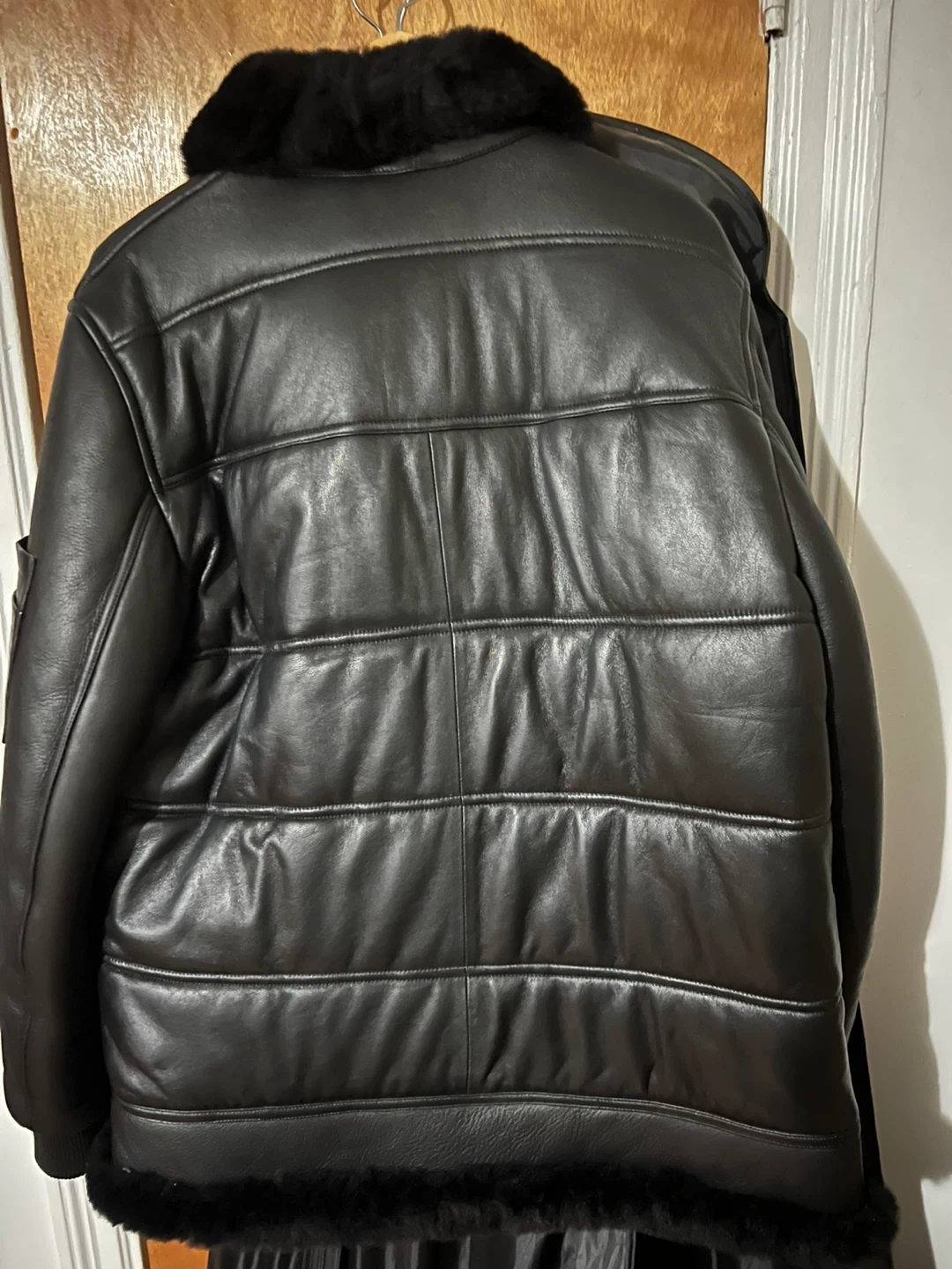 NYC Shearling Company Black Leather Bomber Jacket - photo 3