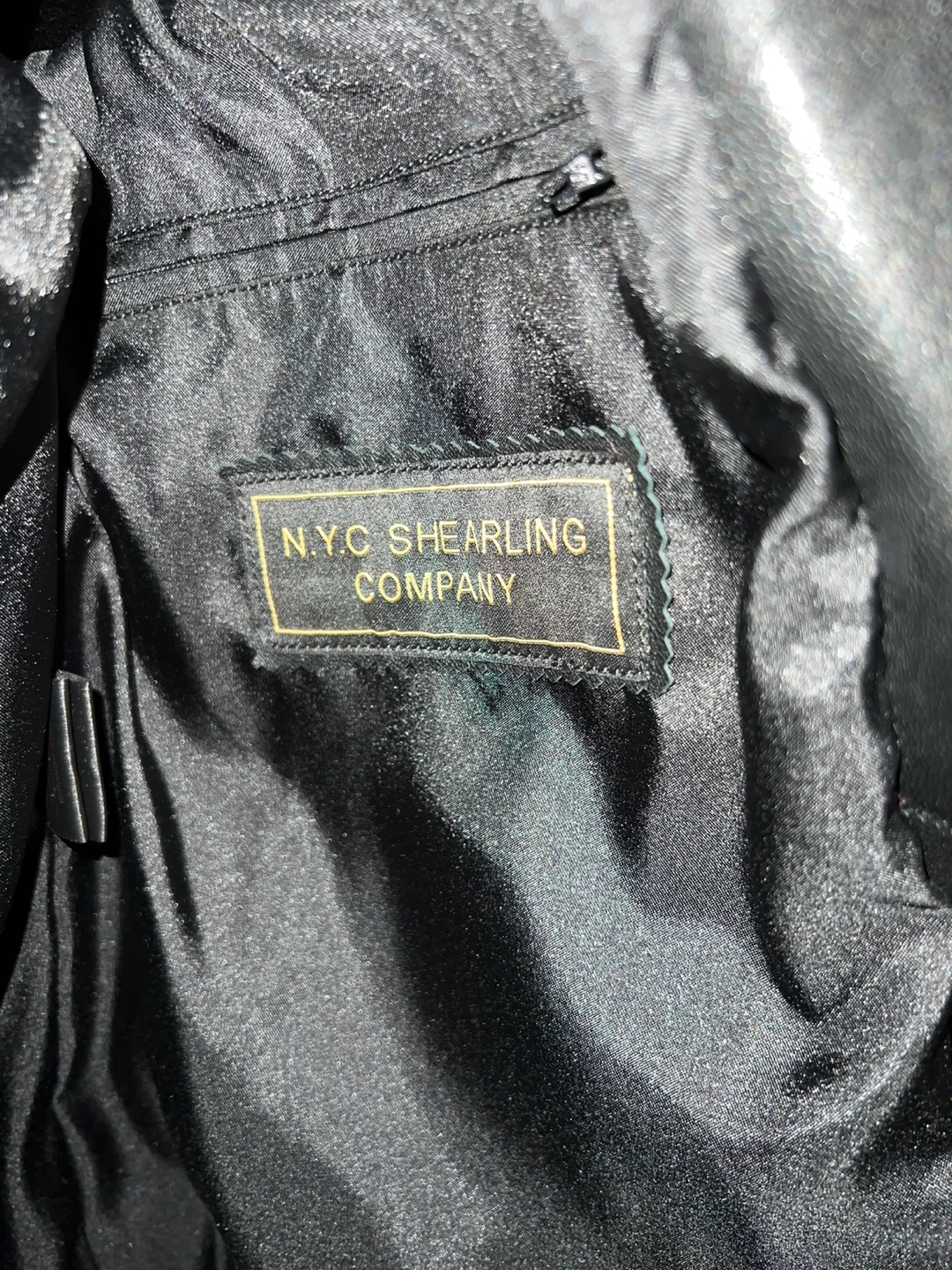 NYC Shearling Company Black Leather Bomber Jacket - photo 2