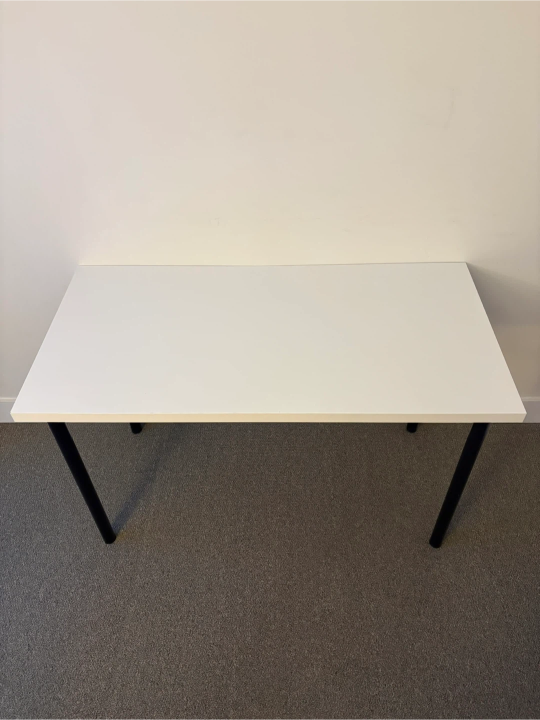 White Desk with Black Legs