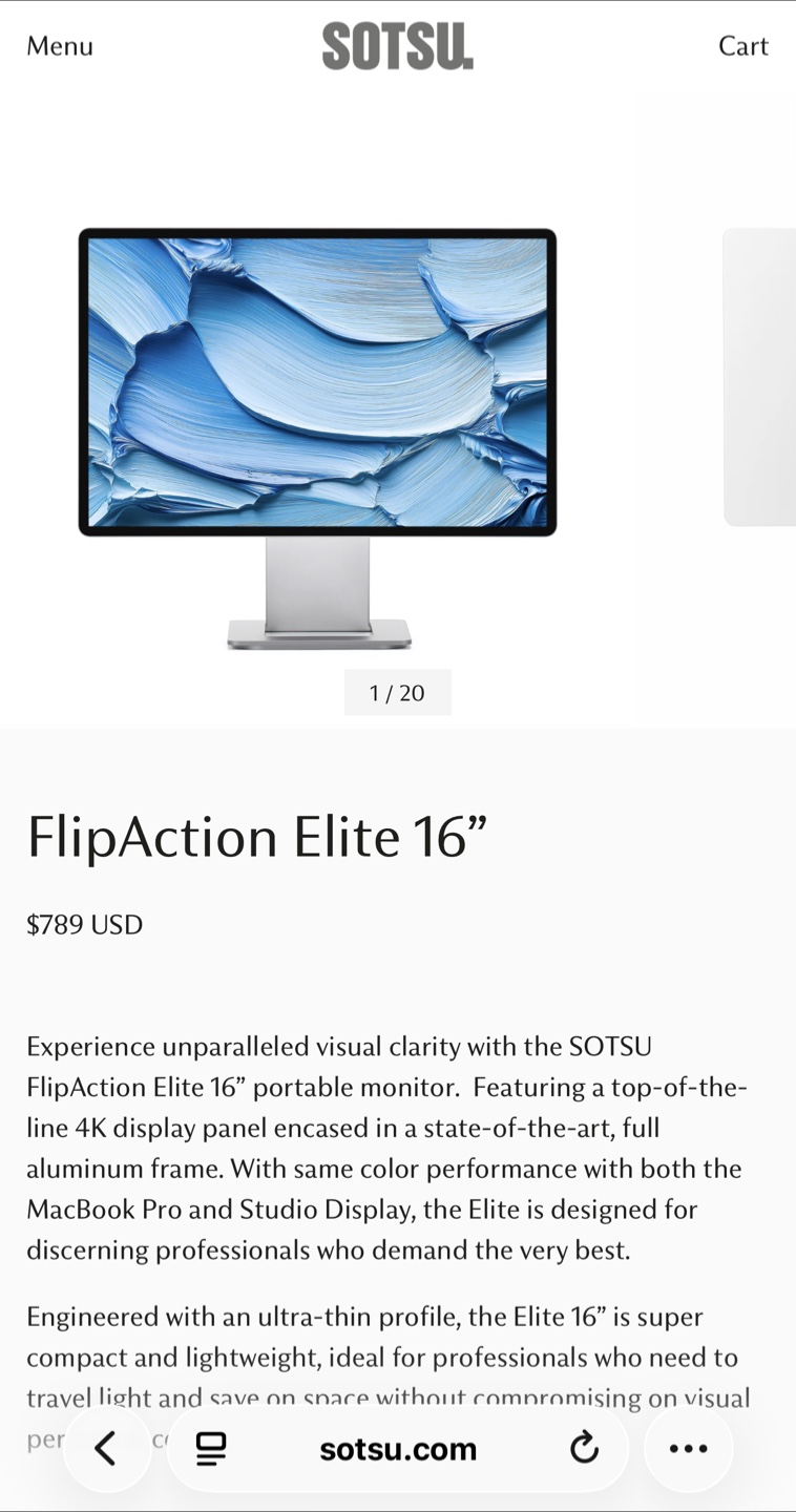 SOTSU FlipAction Elite 16 Portable Monitor - photo 3