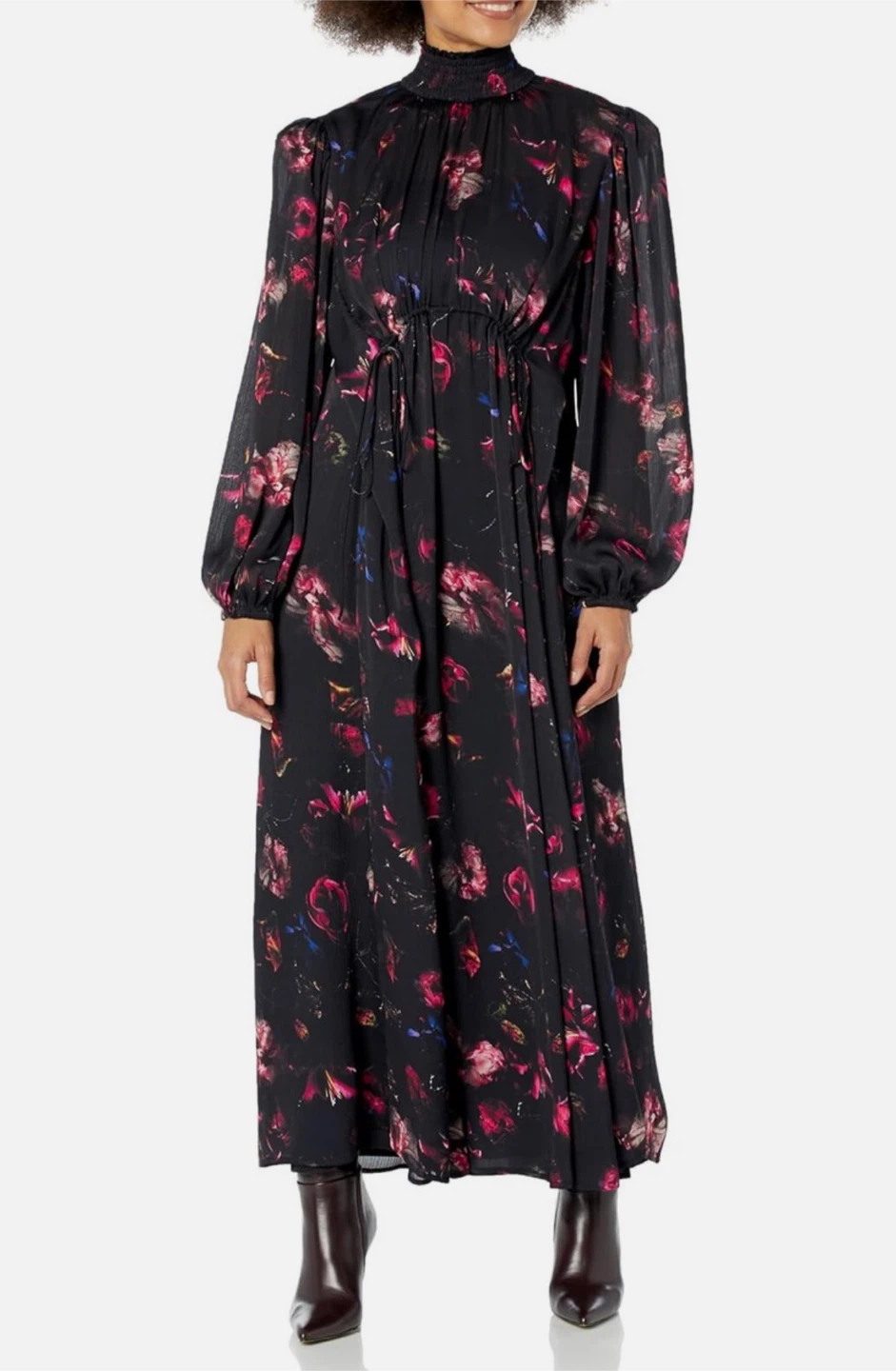 NEW! The Drop Floral Mock-Neck Maxi Dress by @karenbritchick