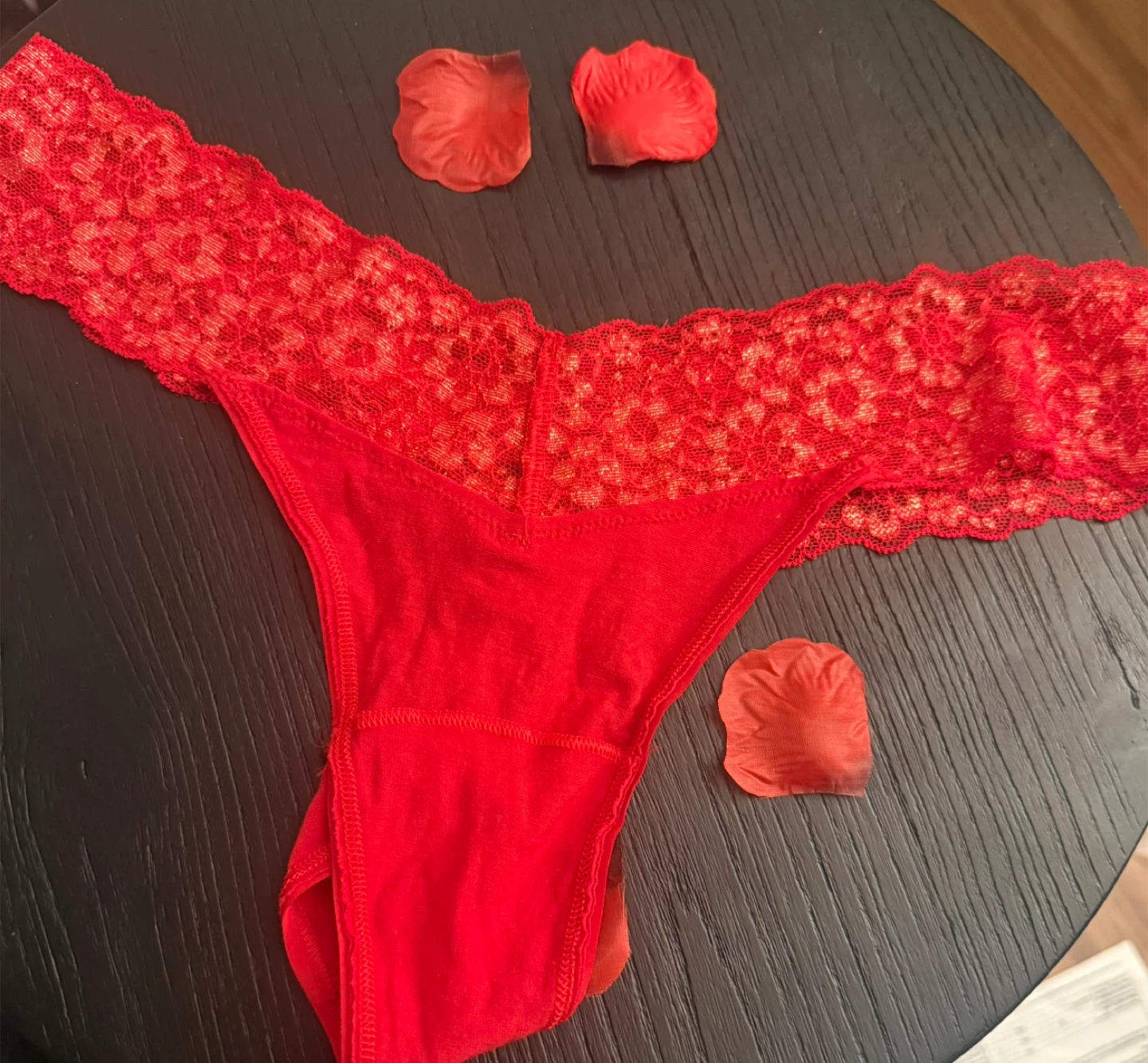 Victoria's Secret Red Lace Thong Panty