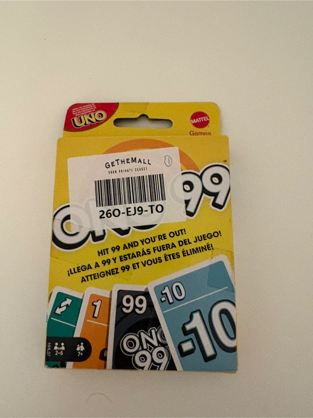Mattel UNO ONO 99 Card Game