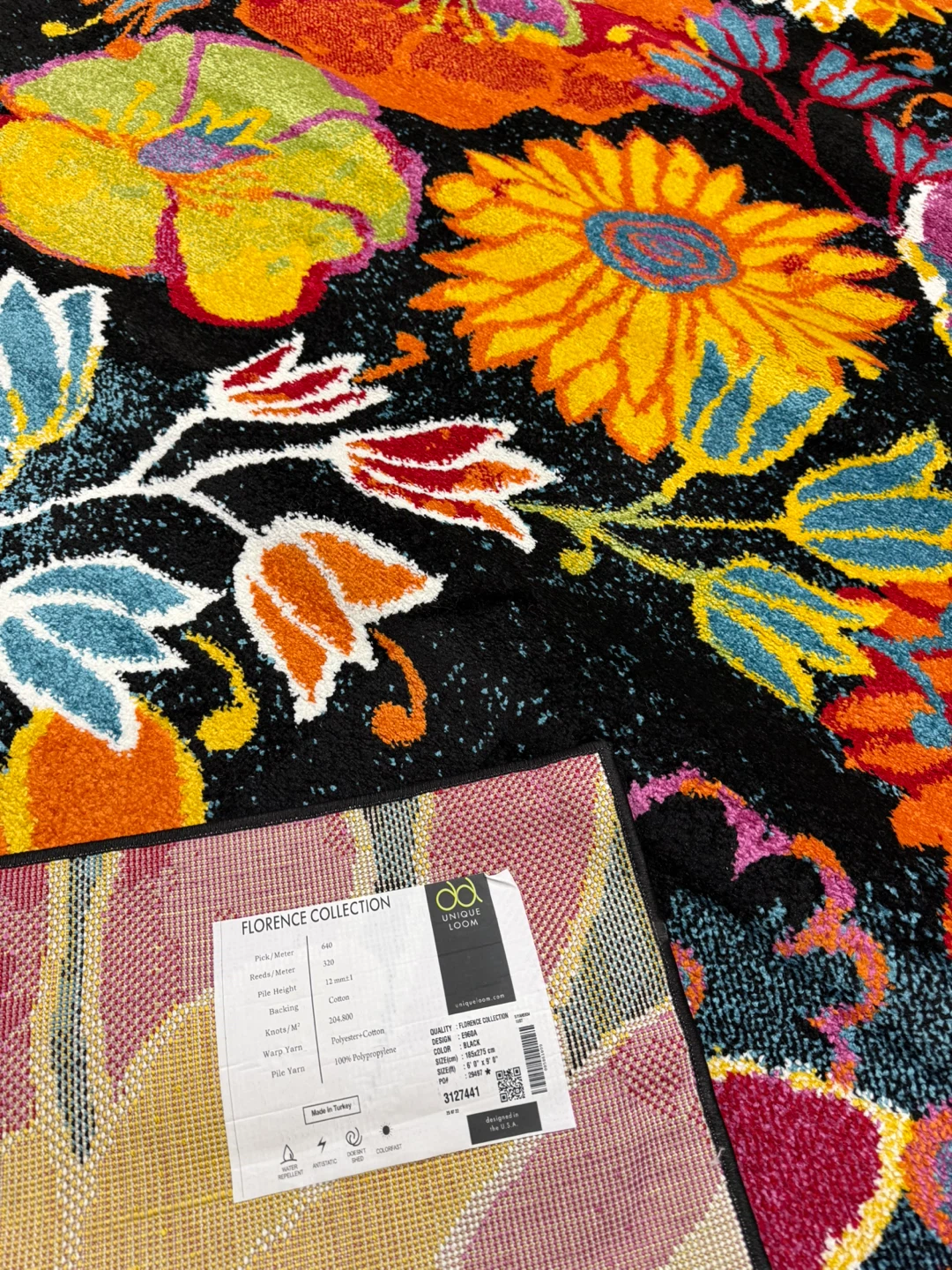 Unique Loom Kennedy Lyon Rug - 6x9 FT, Black - photo 2