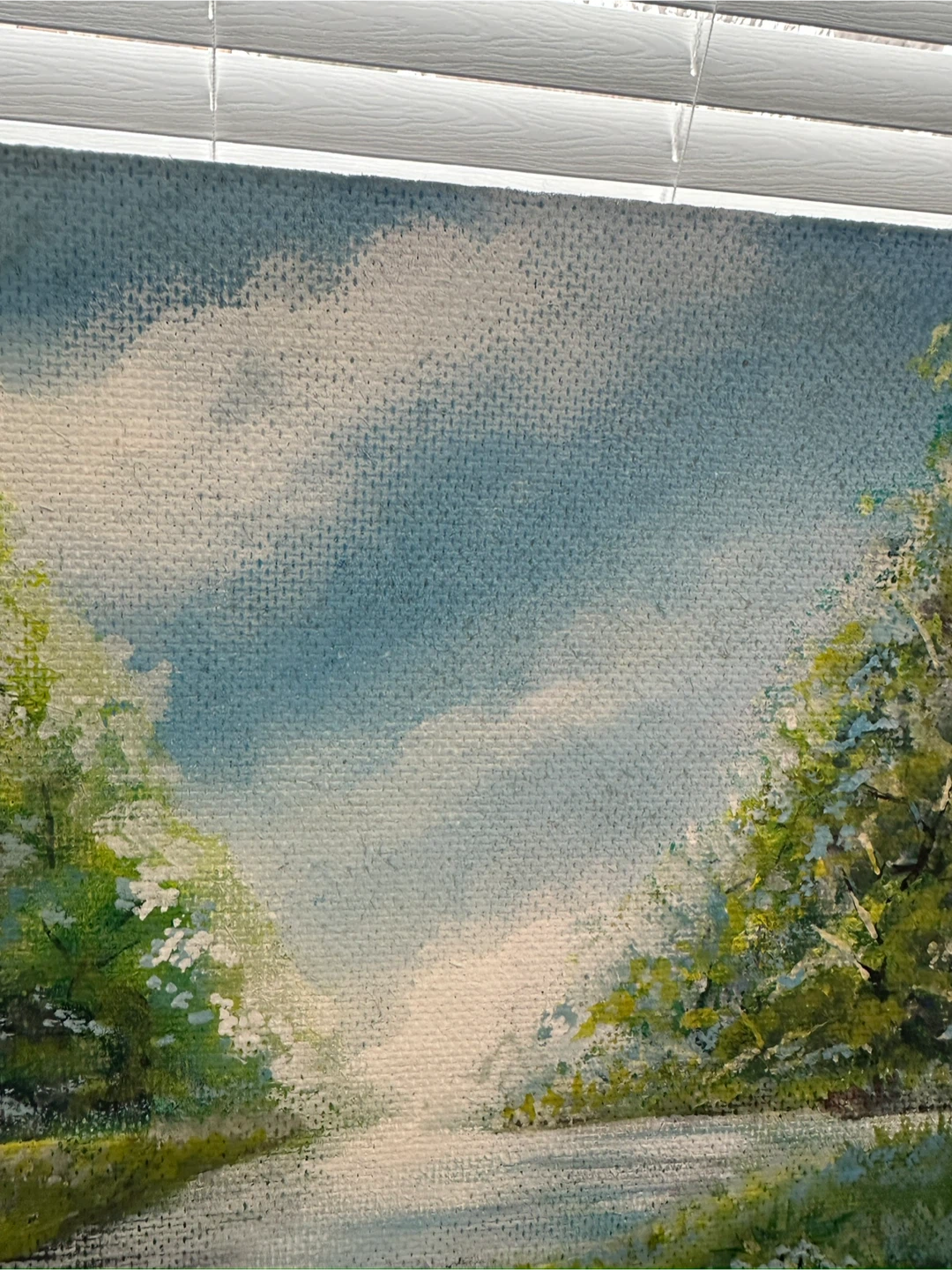 Canvas Painting of a Scenic River Landscape - photo 4