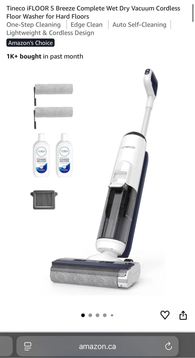 Tineco iFloor 5 Breeze Complete Cordless Floor Washer - photo 3