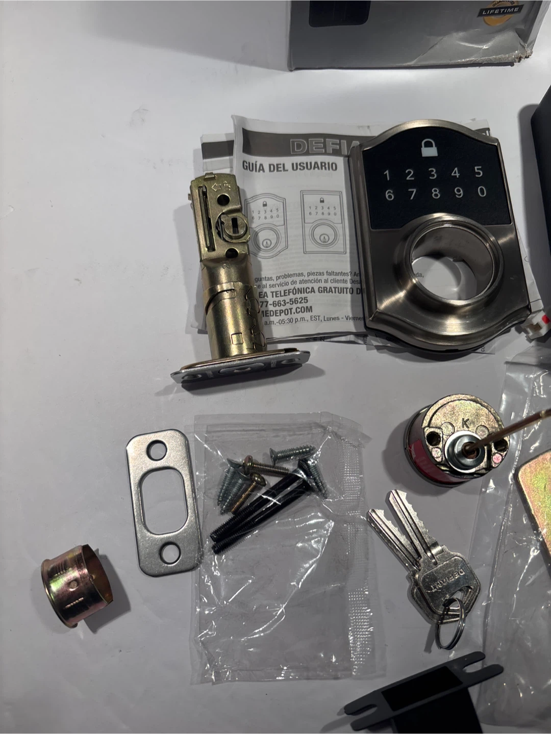 Defiant Satin Nickel Touchpad Deadbolt - photo 3