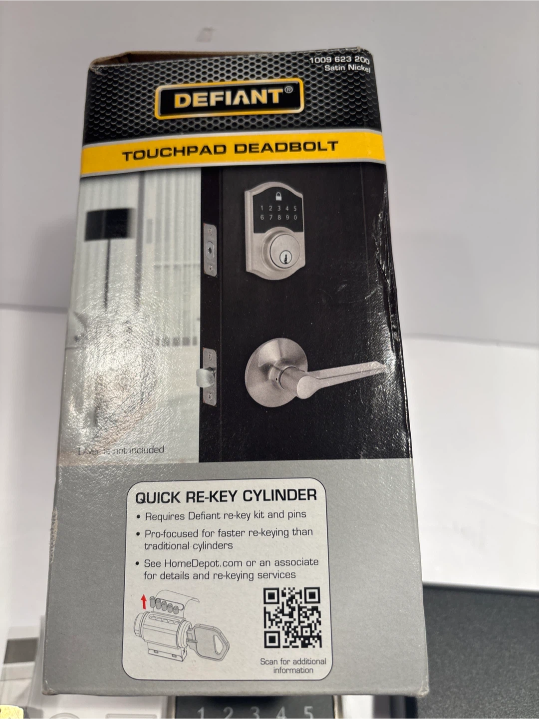 Defiant Satin Nickel Touchpad Deadbolt - photo 5