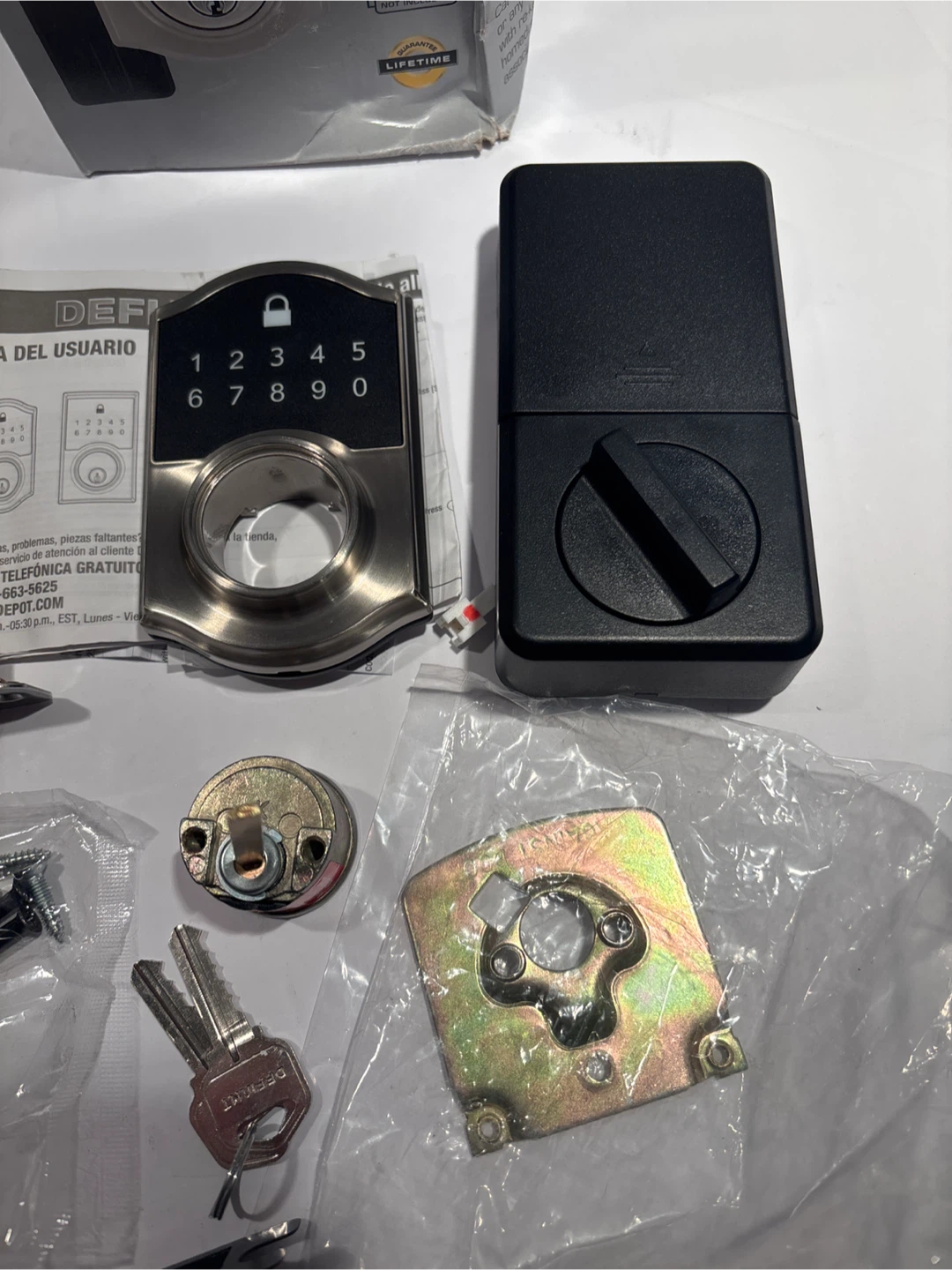Defiant Satin Nickel Touchpad Deadbolt - photo 2
