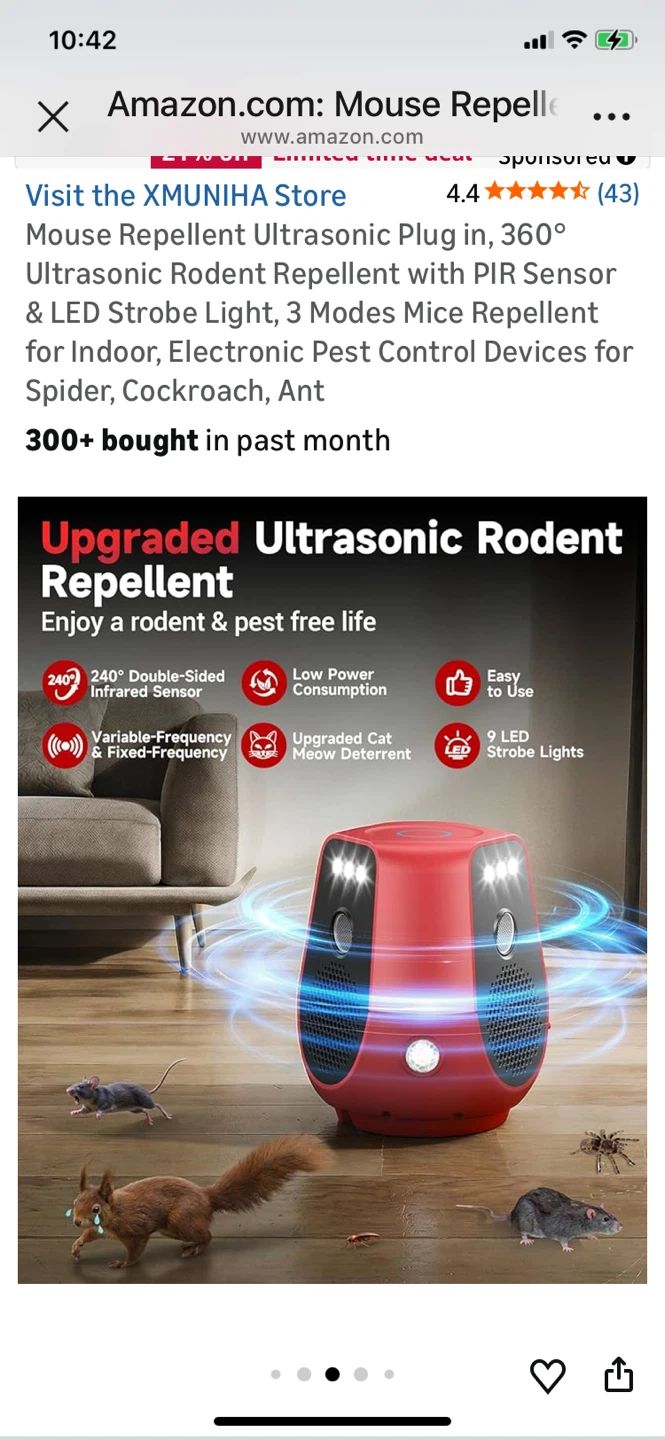 Xmuniha Ultrasonic Mouse Repellent - photo 5
