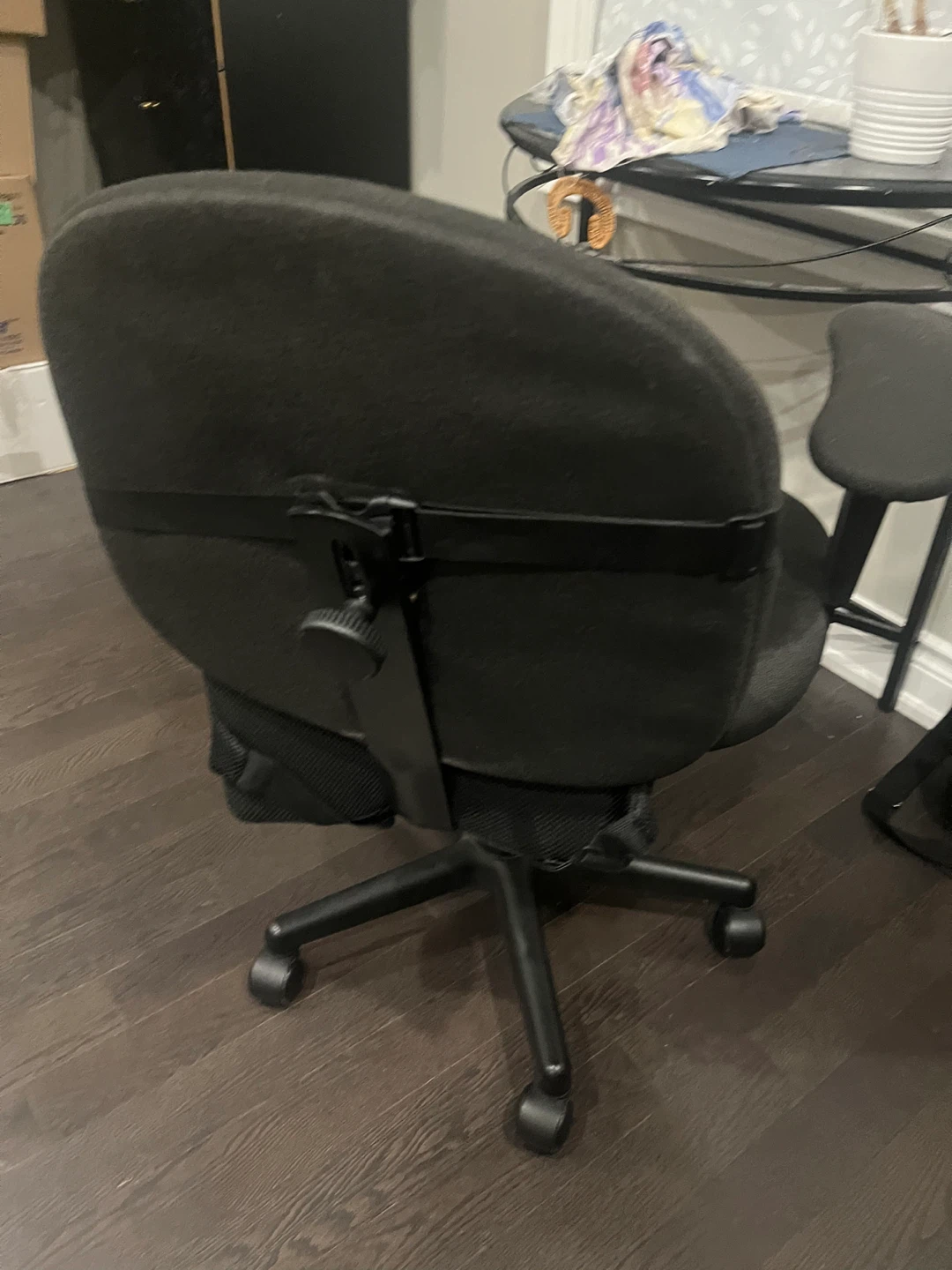 Black Office Chair with Lumbar Support