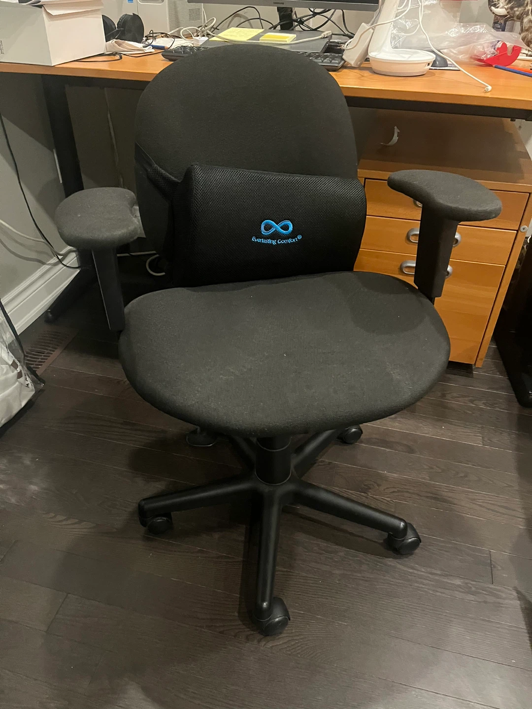 Black Office Chair with Lumbar Support - photo 2