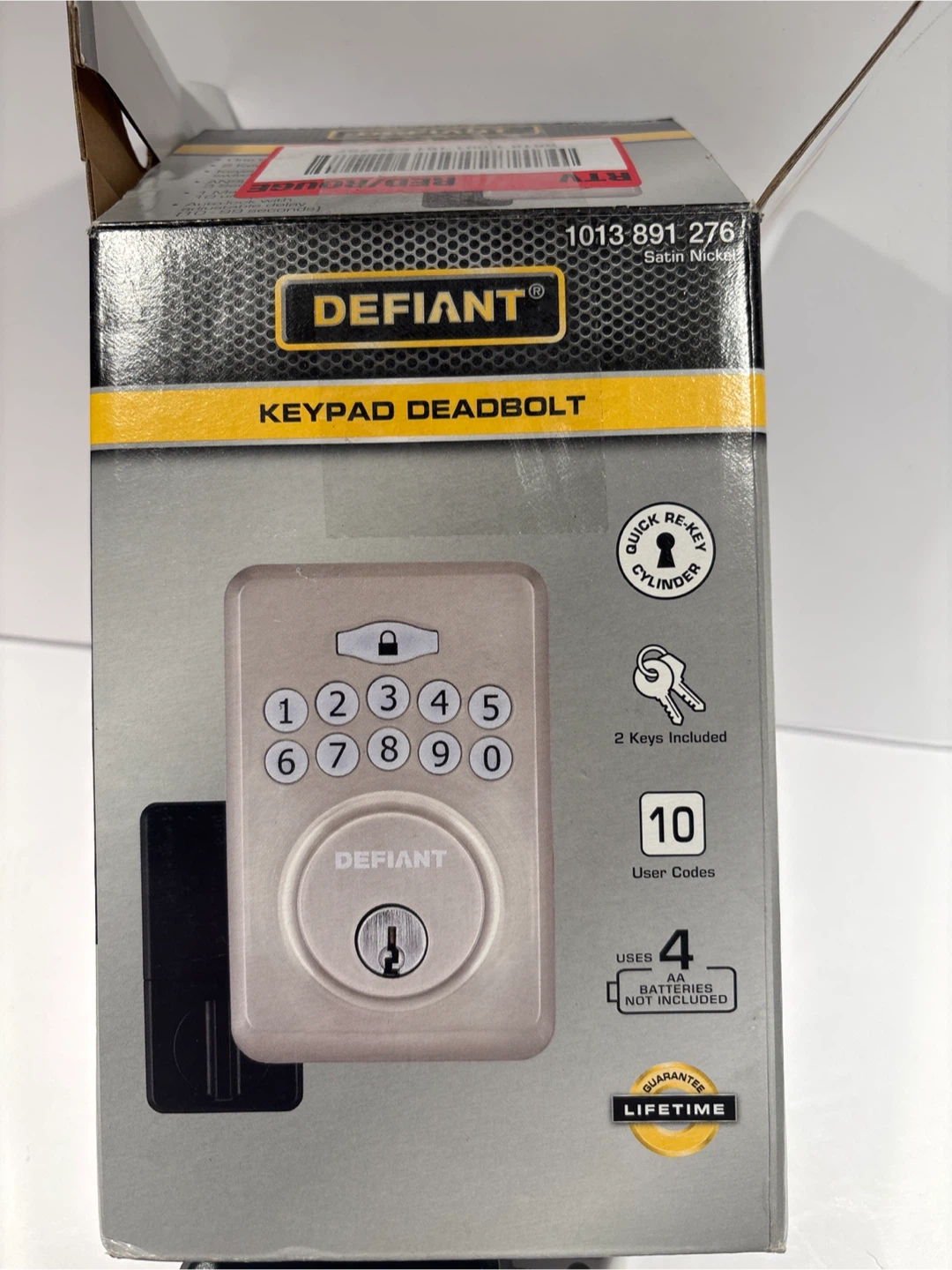 Defiant Keypad Deadbolt Satin Nickel - photo 2