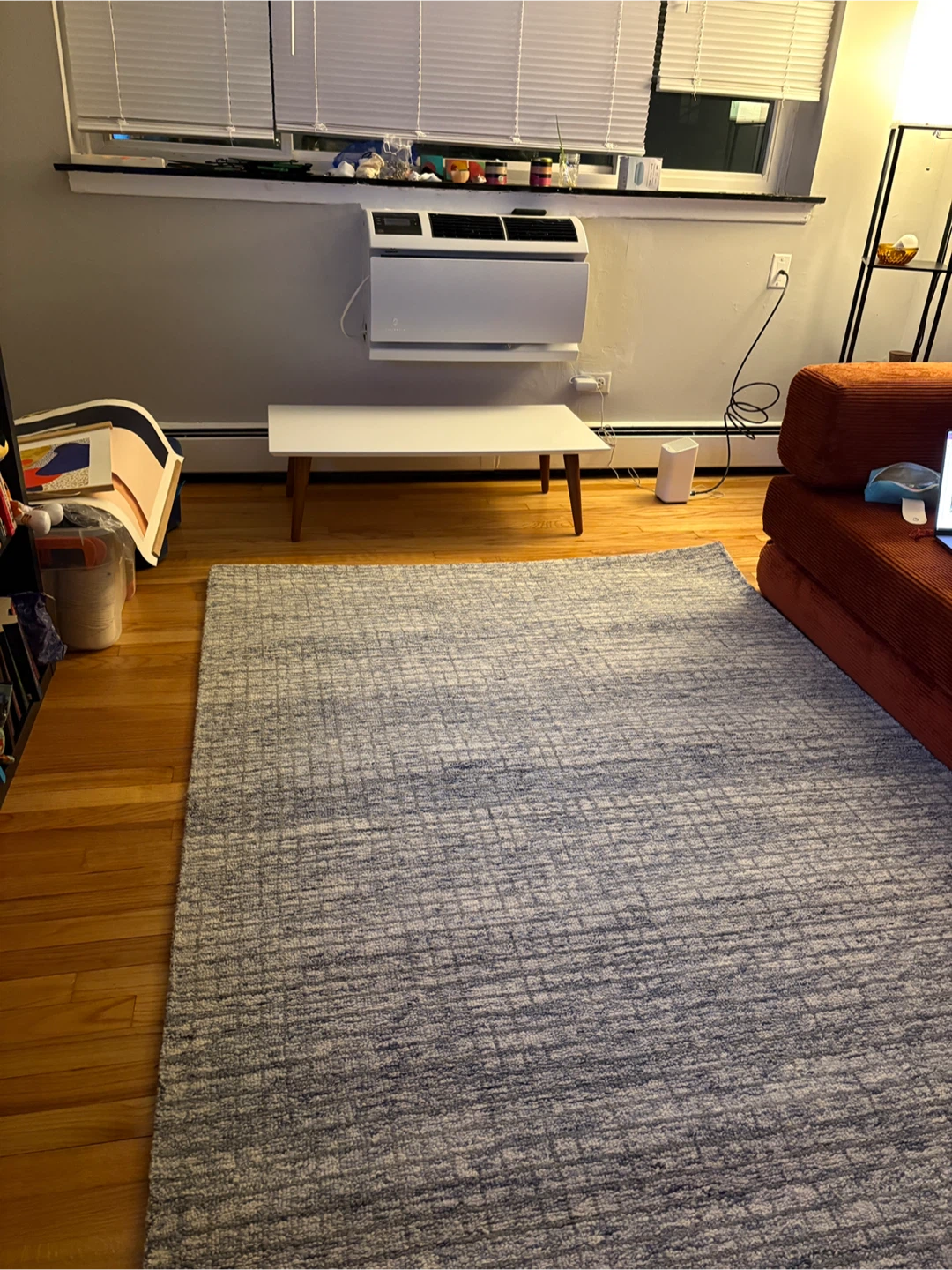 Gray and Blue Textured Area Rug 5x8 - photo 2